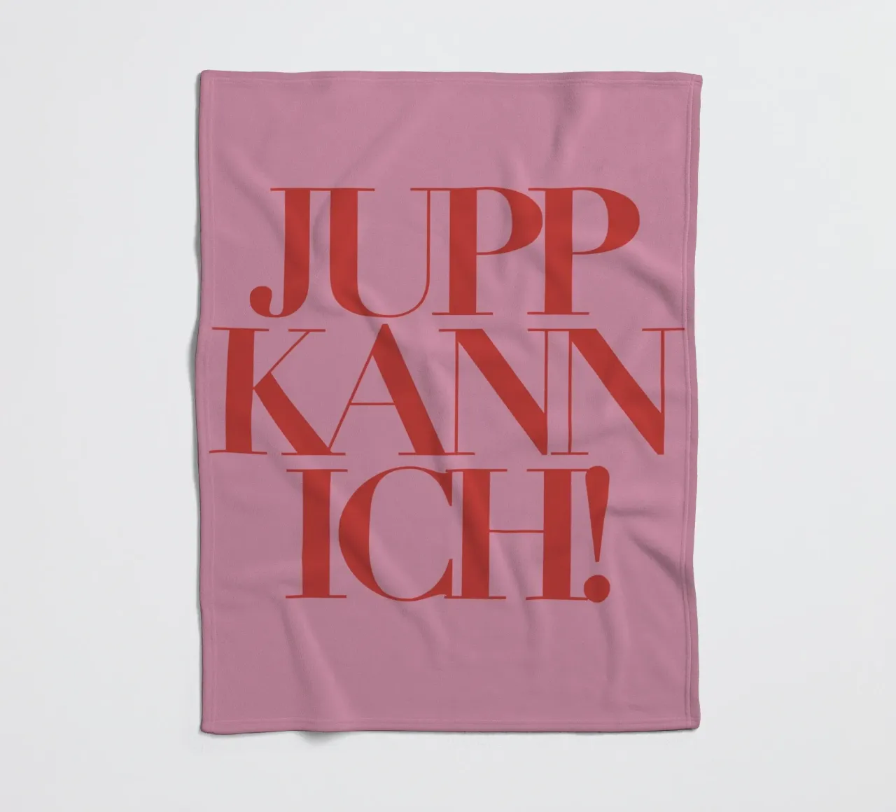 JUPP KANN ICH! Tipografia - in tedesco per: JA KANN ICH! coperta in pile da Tine Taler