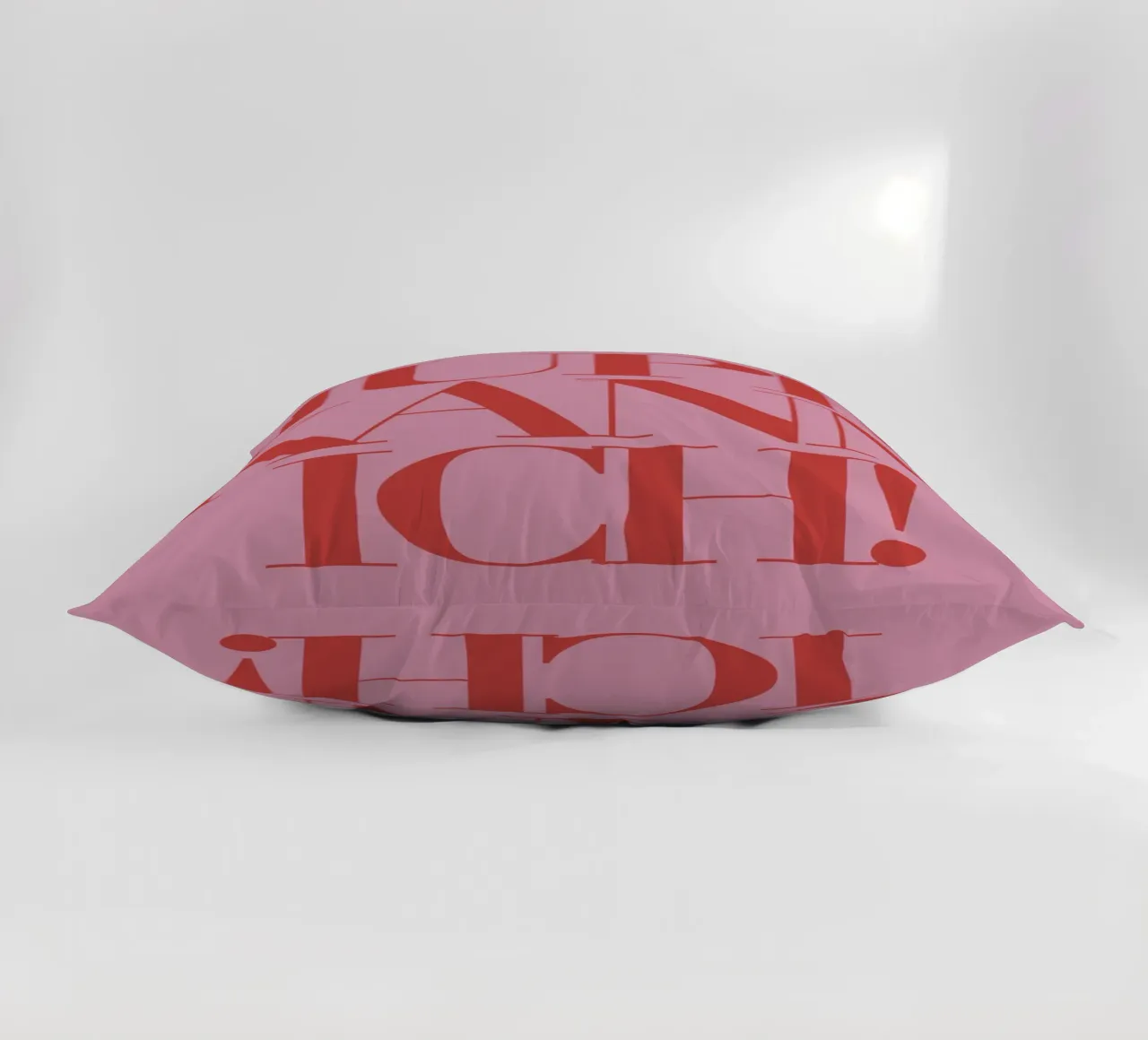 JUPP KANN ICH! Typography - German for: JA KANN ICH! decorative cushion by Tine Taler