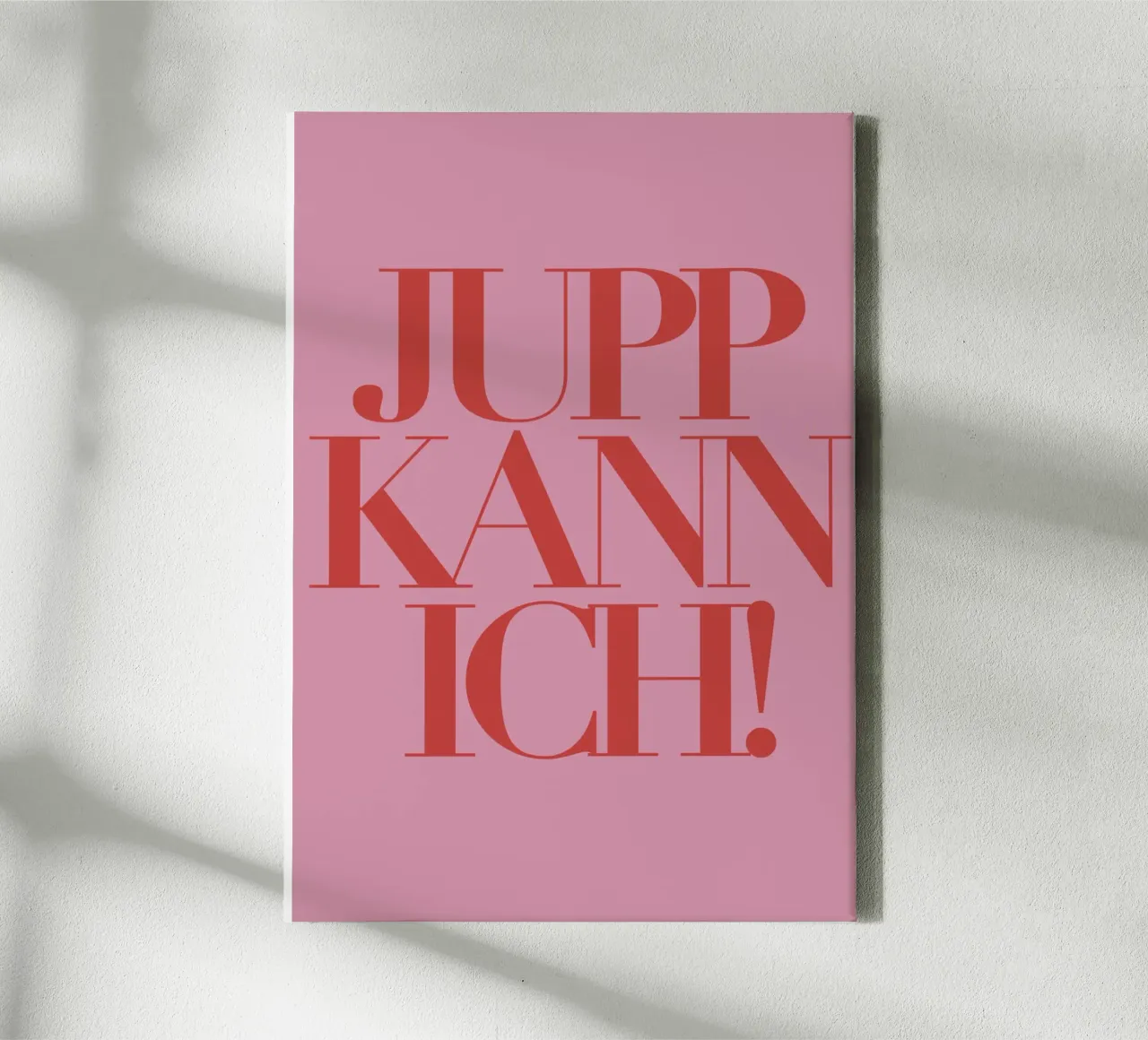 ¡JUPP KANN ICH! Tipografía - Alemán para: ¡JA KANN ICH! lienzo con Marco flotante de Tine Taler