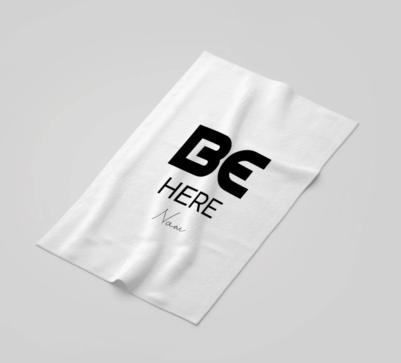 Be Here Now Semplice tipografia moderna e minimalista telo mare da YV TYPOGRAPHY