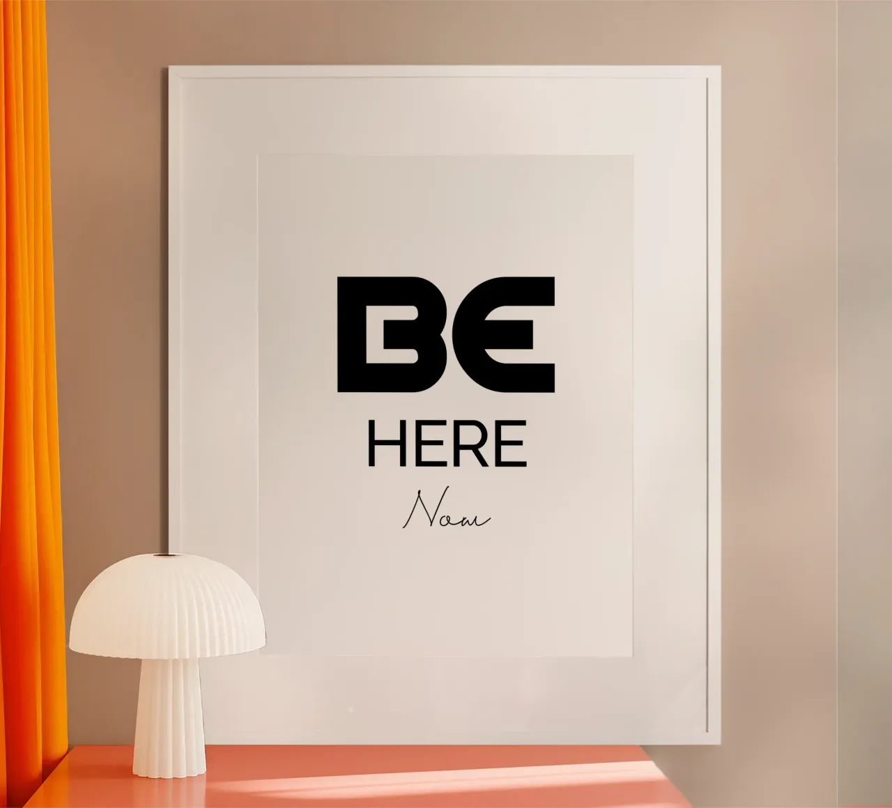 Be Here Now Semplice tipografia moderna e minimalista carta hahnemühle da YV TYPOGRAPHY