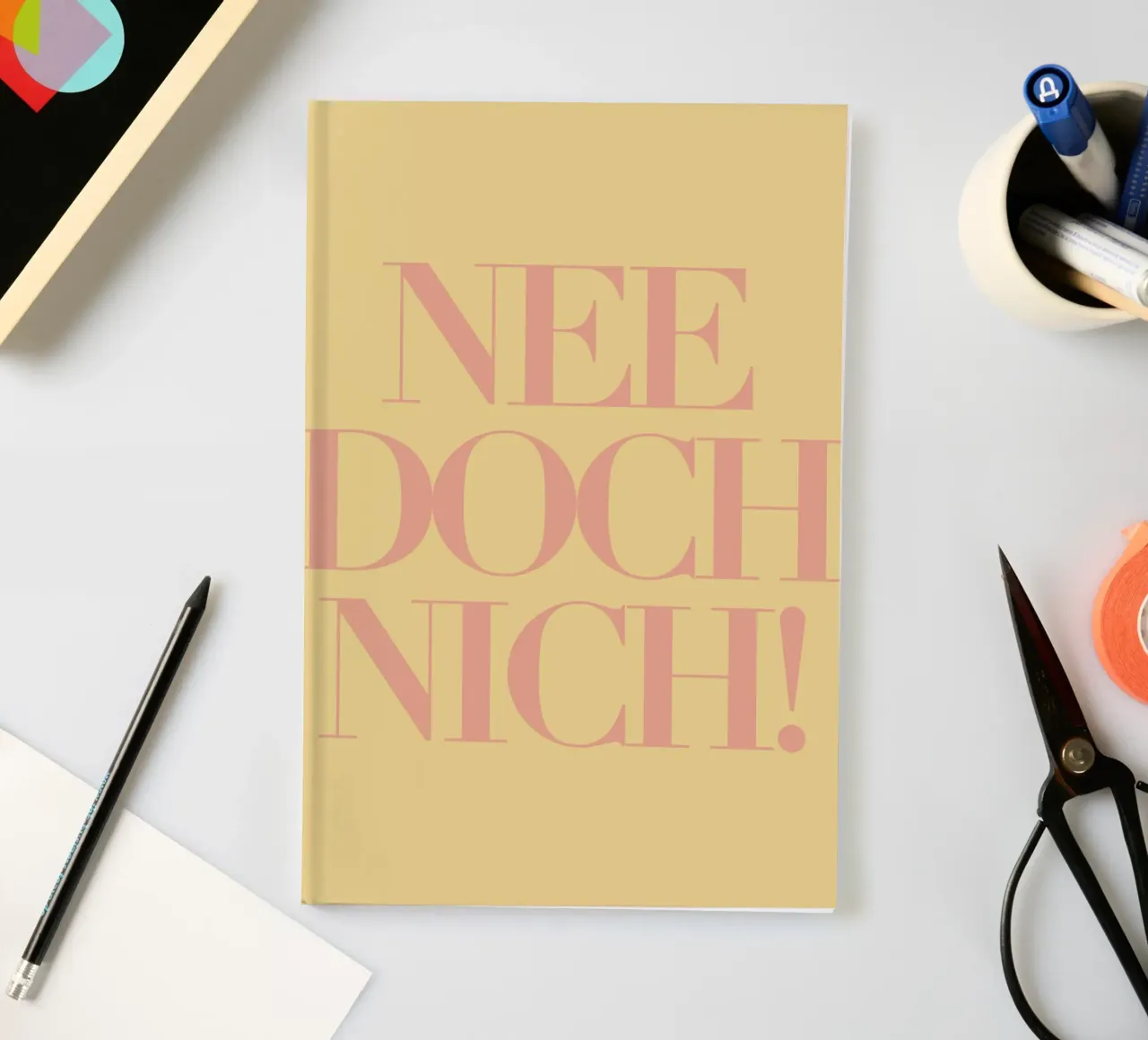 NEE DOCH NICH! Typography - German for: NO BUT NOT! notebook by Tine Taler