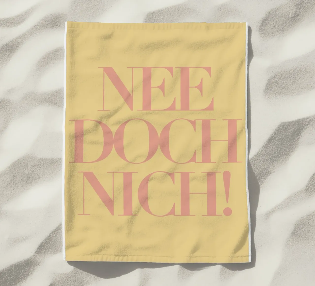 NEE DOCH NICH! Typography - German for: NO BUT NOT! beach towel by Tine Taler