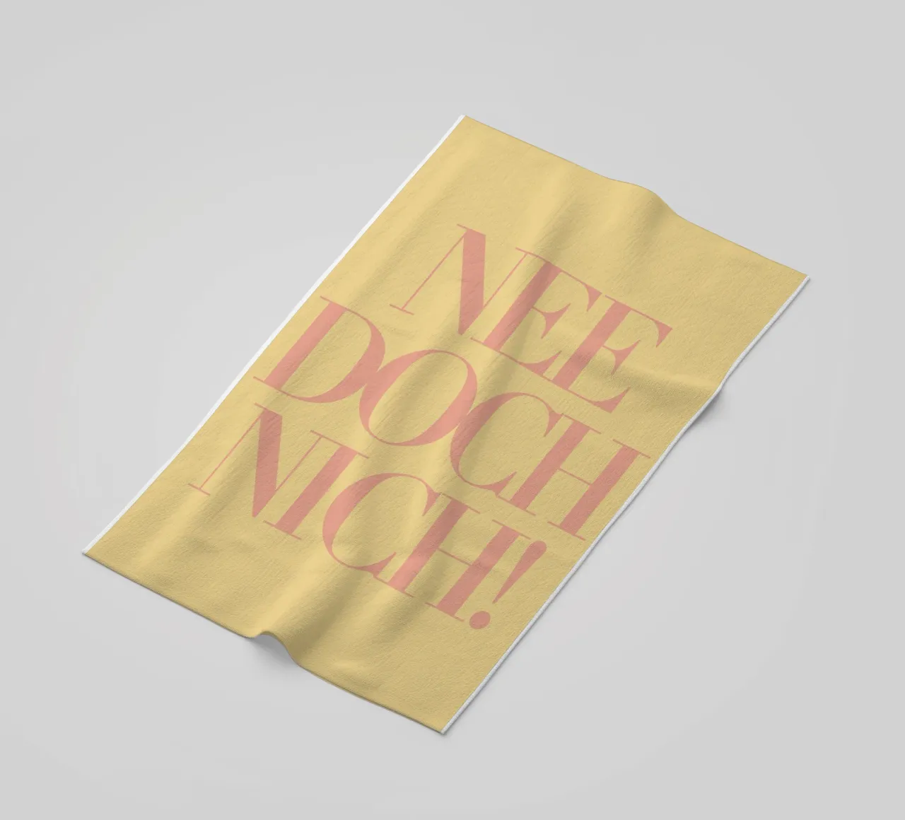 NEE DOCH NICH! Typography - German for: NO BUT NOT! beach towel by Tine Taler