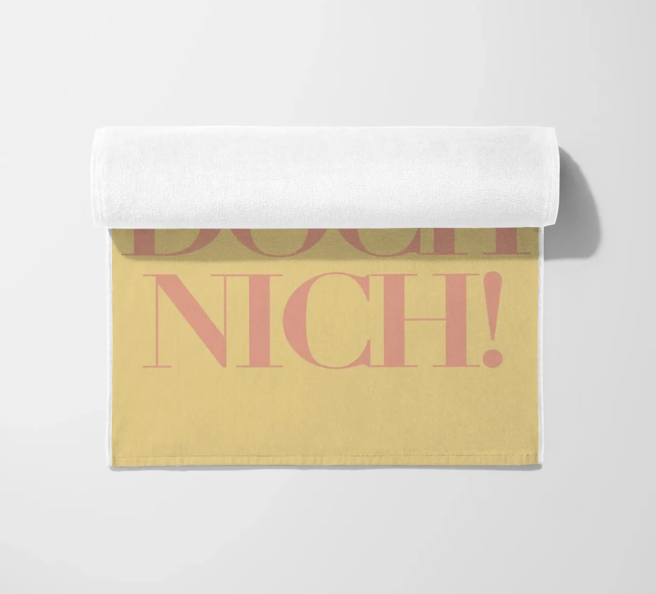 NEE DOCH NICH! Typography - German for: NO BUT NOT! beach towel by Tine Taler