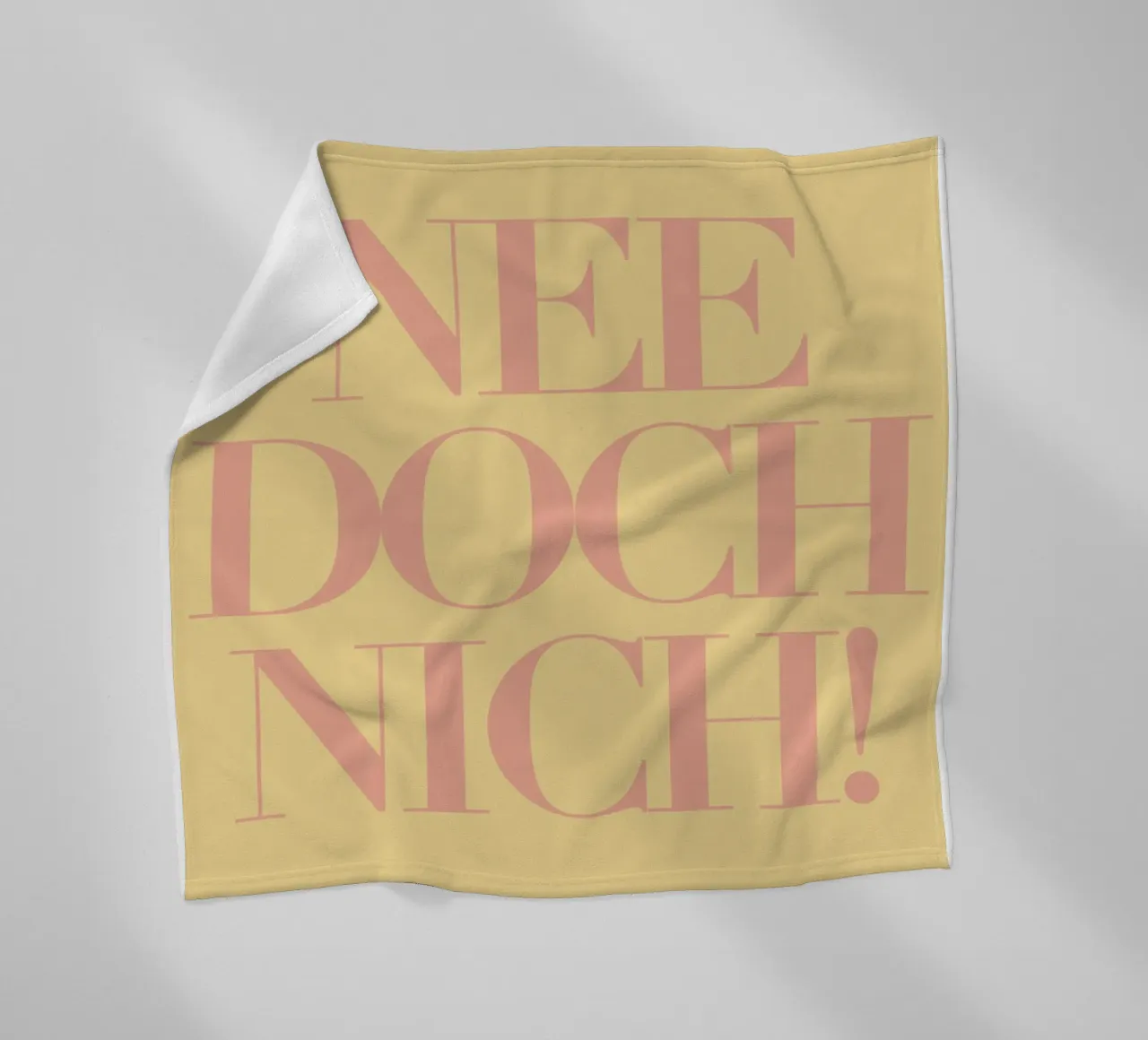 NEE DOCH NICH! Typography - German for: NO BUT NOT! fleece blanket by Tine Taler