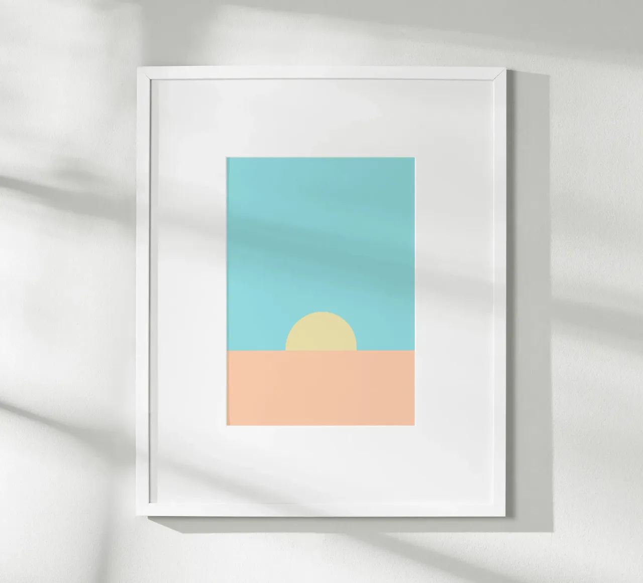 Illustrazione minimalista tramonto - alba poster da Tine Taler