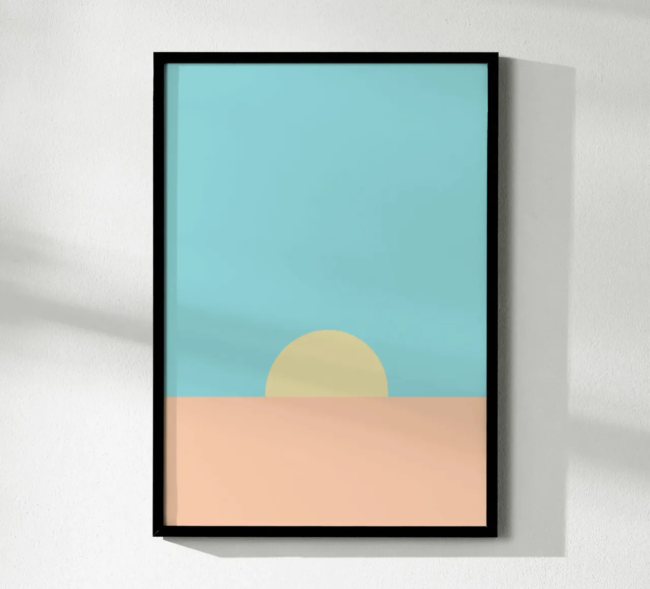 Illustrazione minimalista tramonto - alba poster da Tine Taler