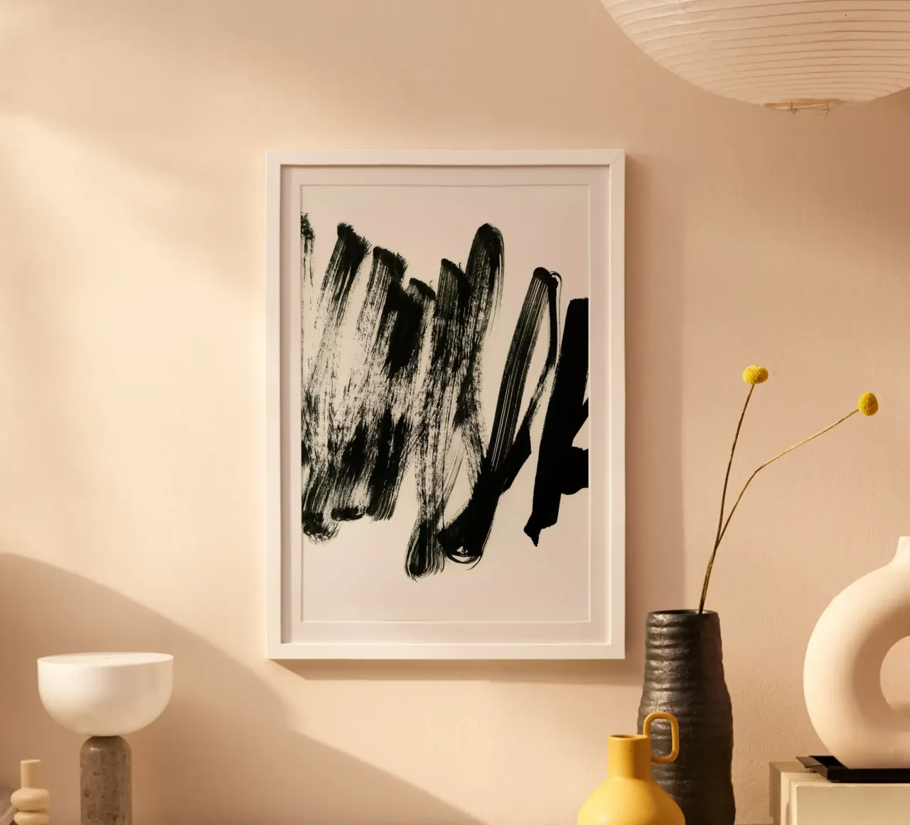 Black On White poster met kunststof frame van IRIS LEHNHARDT FINE ART