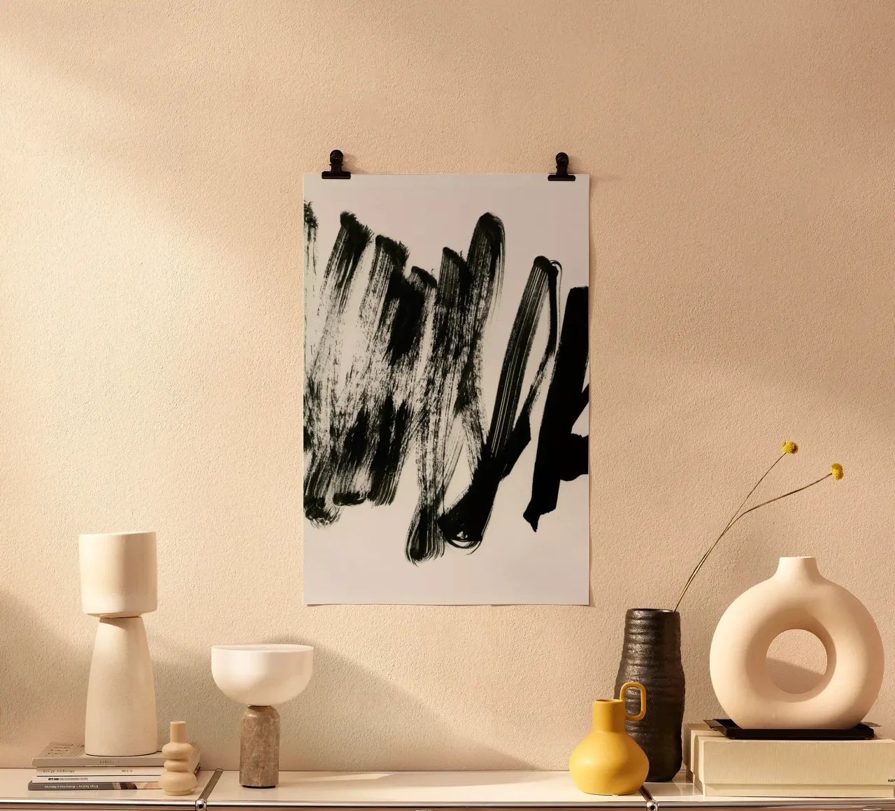 Black On White poster met kunststof frame van IRIS LEHNHARDT FINE ART