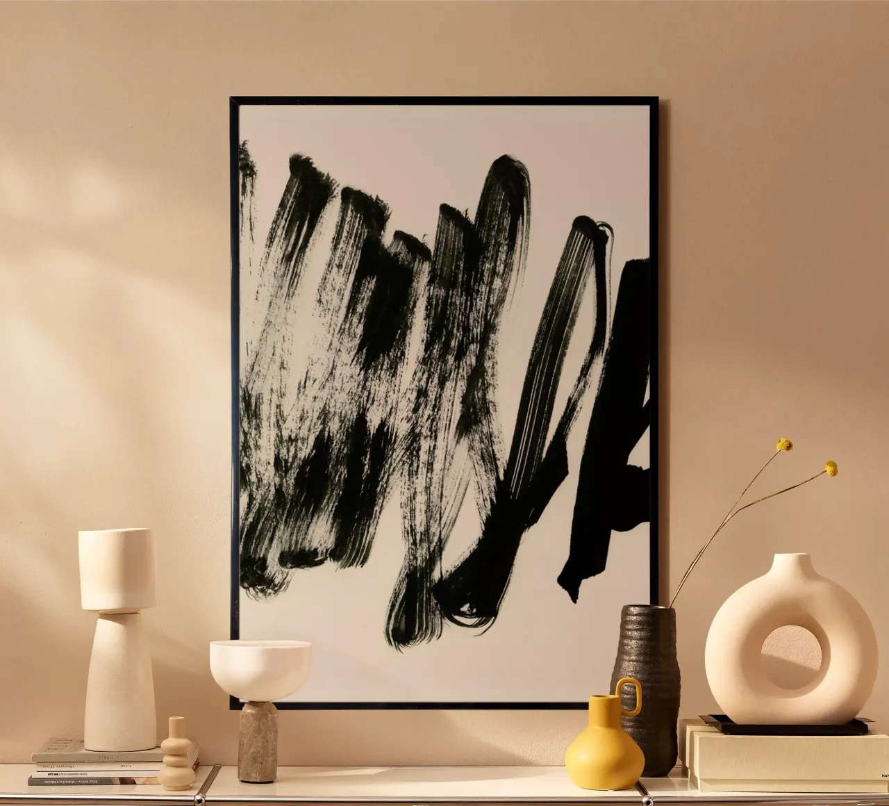 Black On White poster met kunststof frame van IRIS LEHNHARDT FINE ART