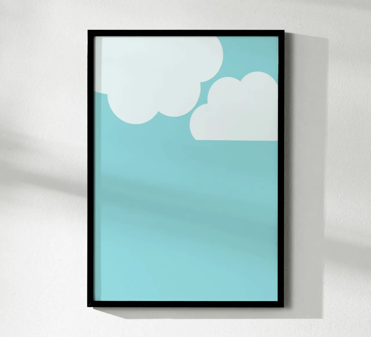Nuvole minimaliste poster con telaio in plastica da Tine Taler