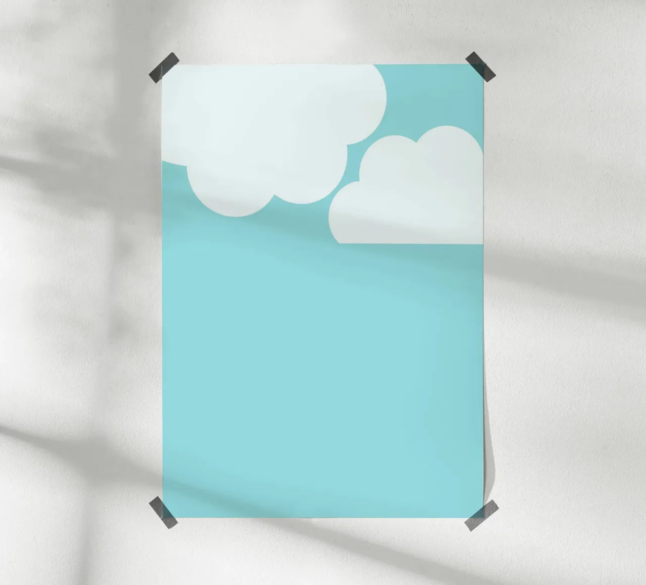 Nuvole minimaliste poster con telaio in plastica da Tine Taler