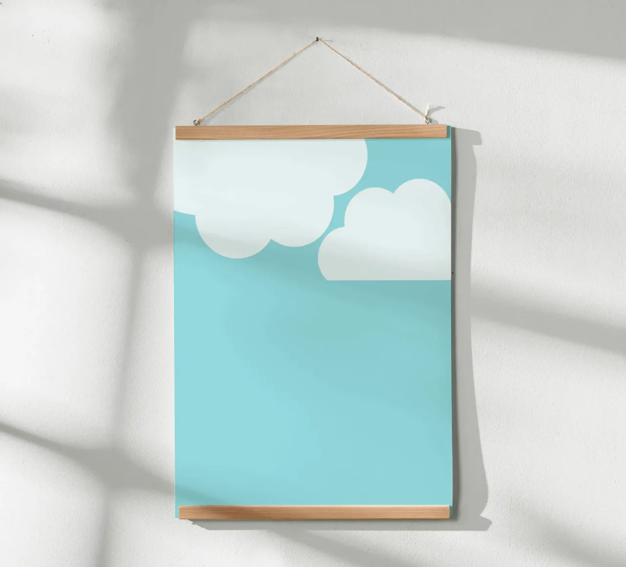Nuvole minimaliste poster con telaio in plastica da Tine Taler