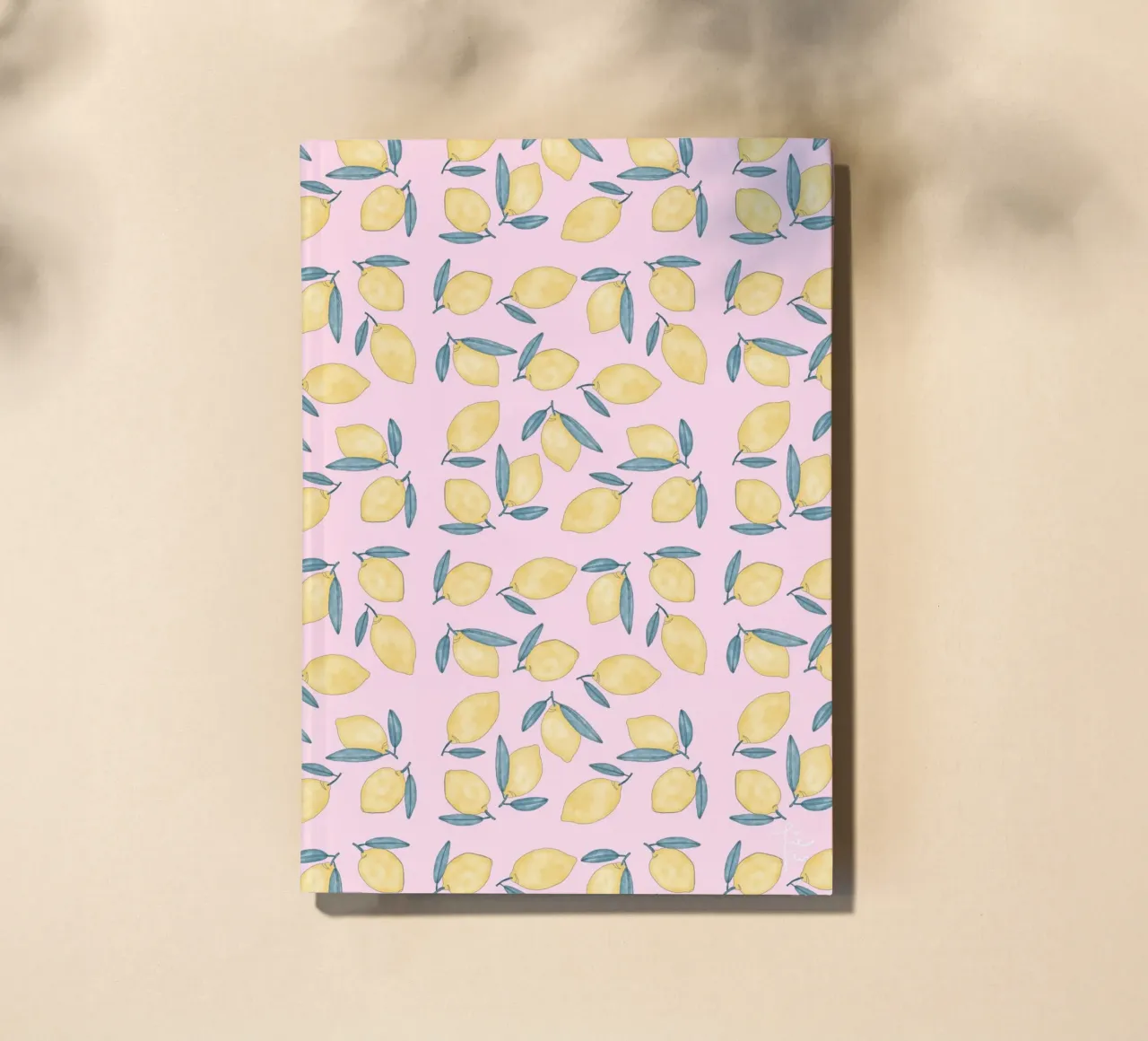 Allover print Zitronen notebook by Tine Taler