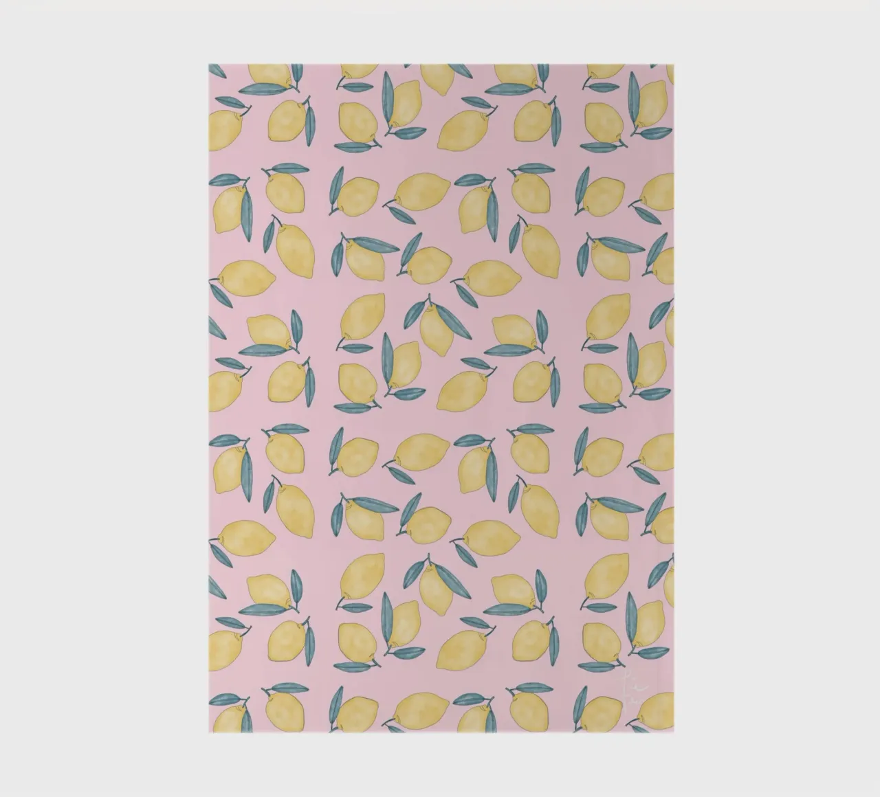 Allover print Zitronen notebook by Tine Taler