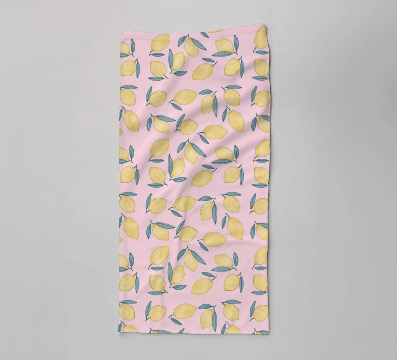 Allover print Zitronen towel by Tine Taler
