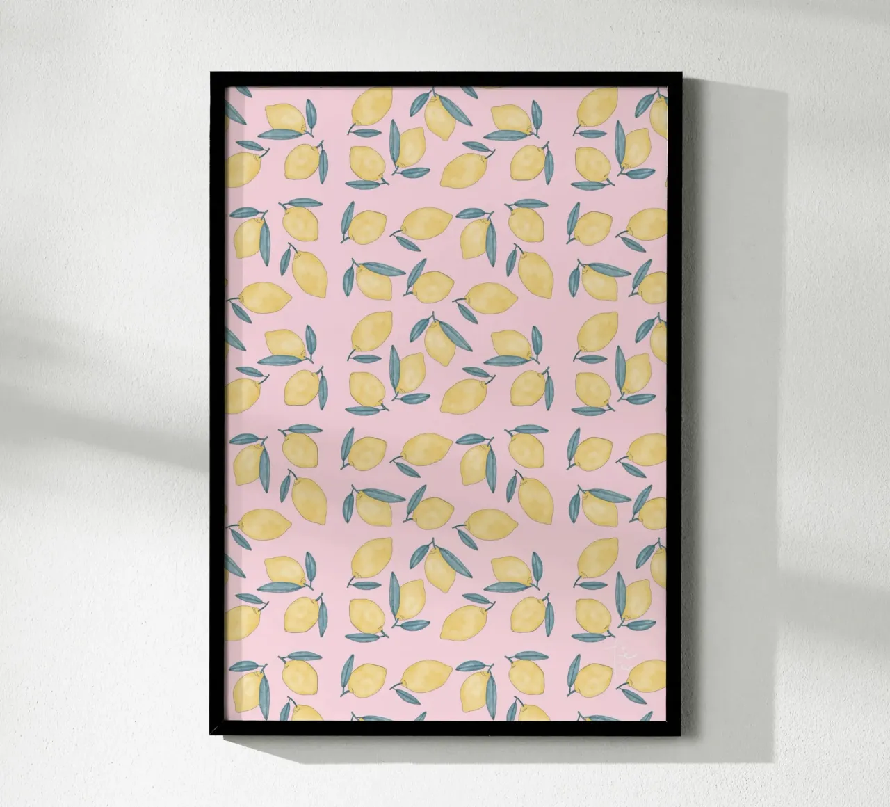 Allover print Zitronen hahnemühle by Tine Taler