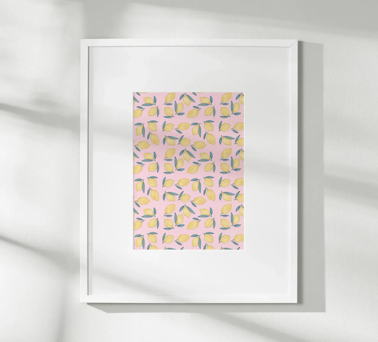 Allover print Zitronen hahnemühle by Tine Taler