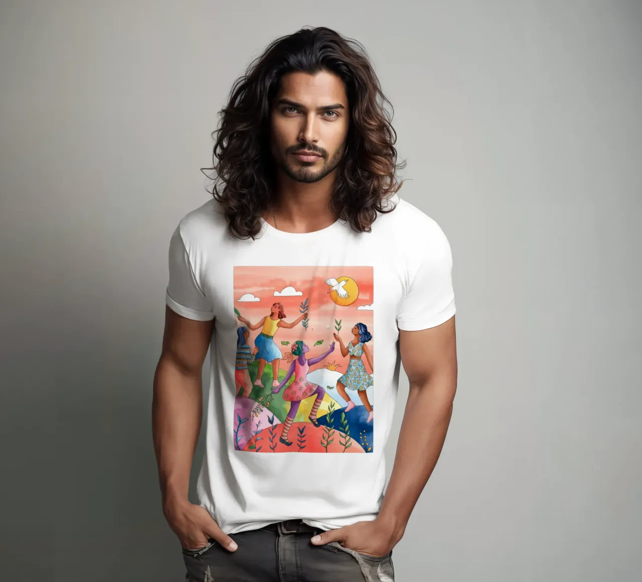 Armonia in collina t-shirt da Artie Shifa