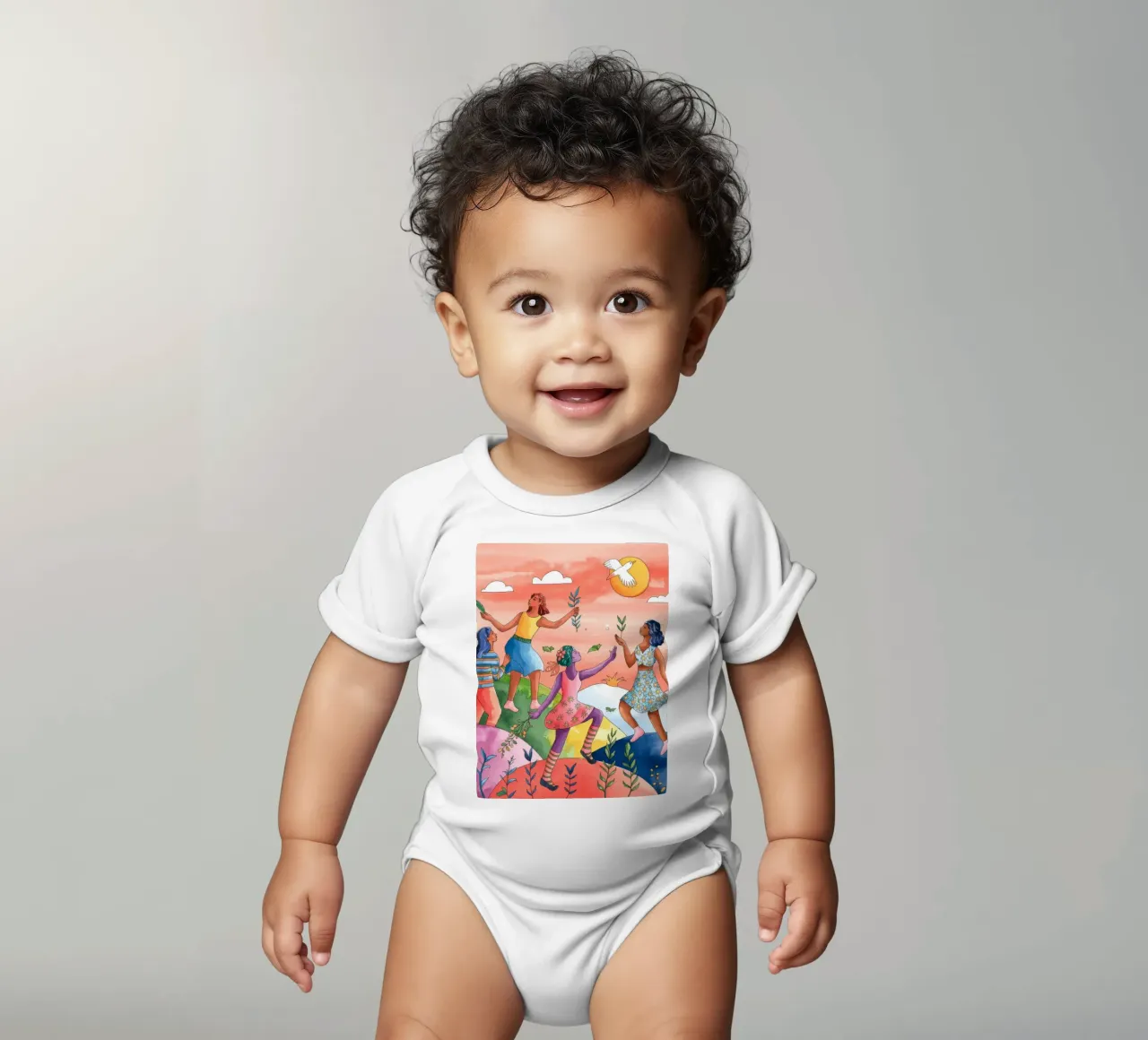 Harmonie in den Hügeln Kurzarm Babybody von Artie Shifa