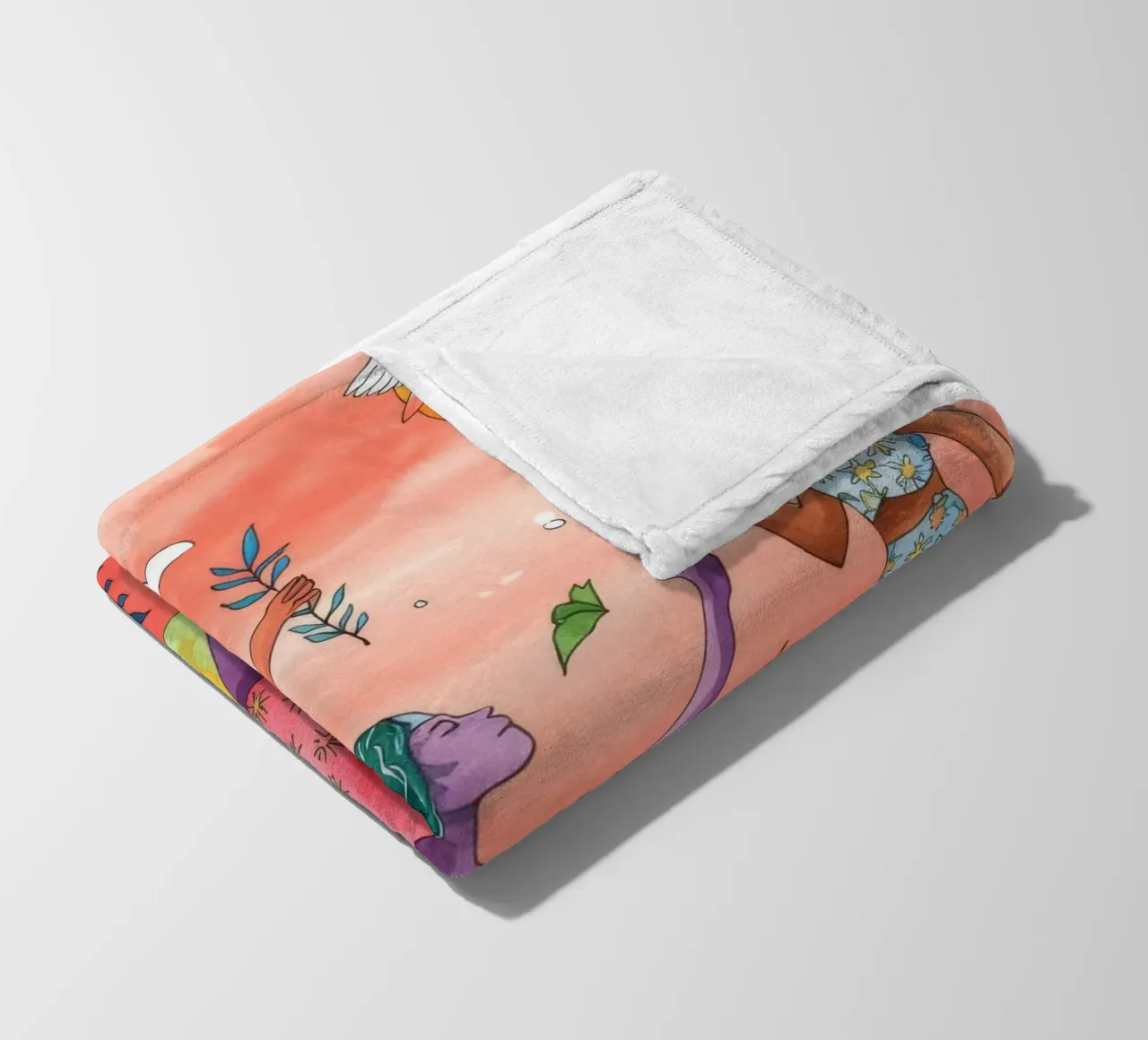Harmony in Hills fleece blanket by Artie Shifa