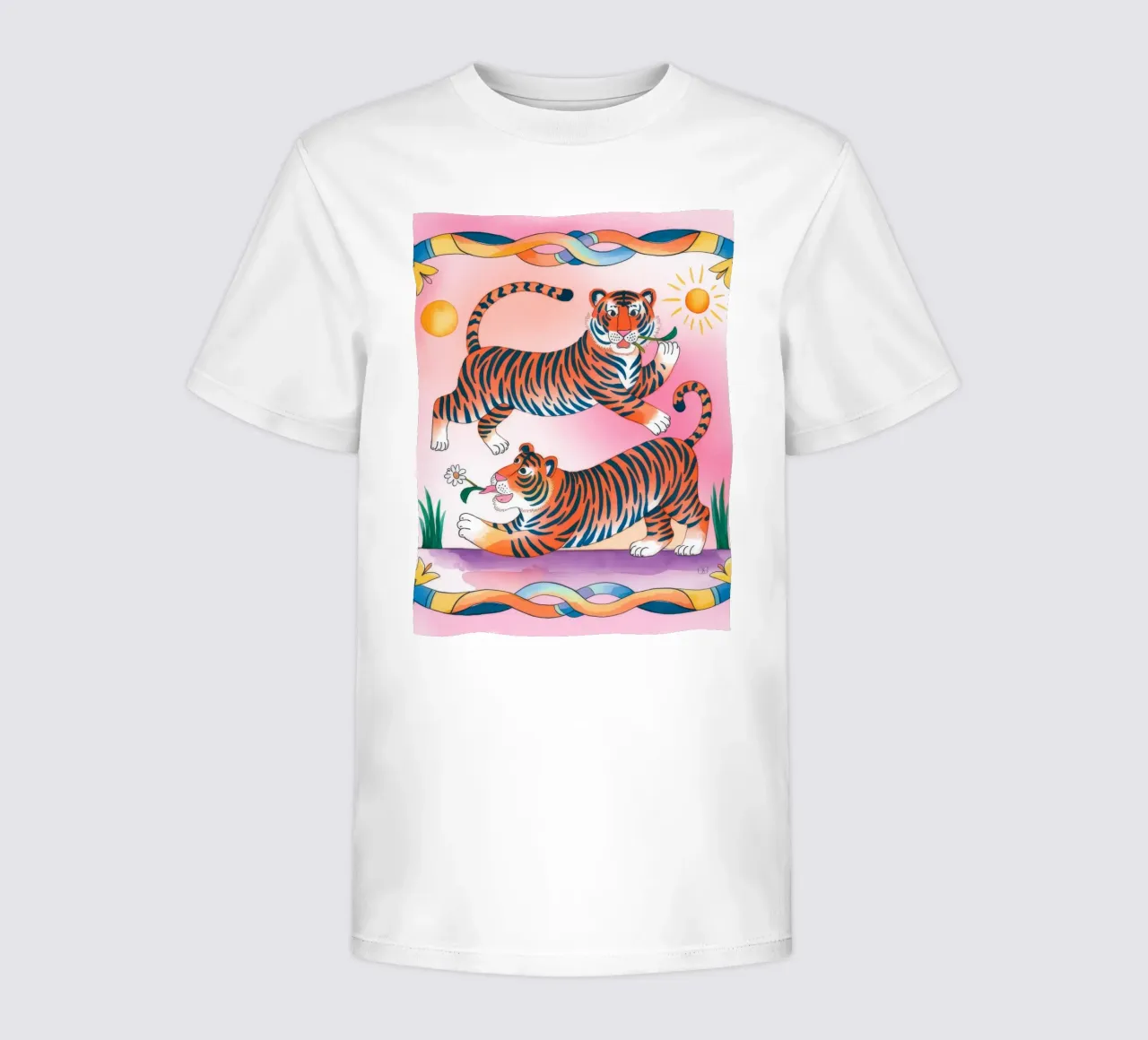 Whimsical Tigers kids t-shirt by Artie Shifa