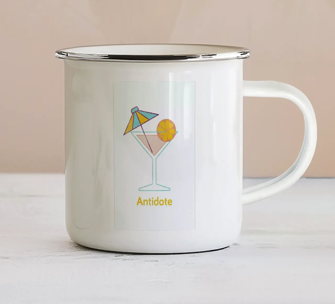 Antidote tazza in smalto da Chris Wharton