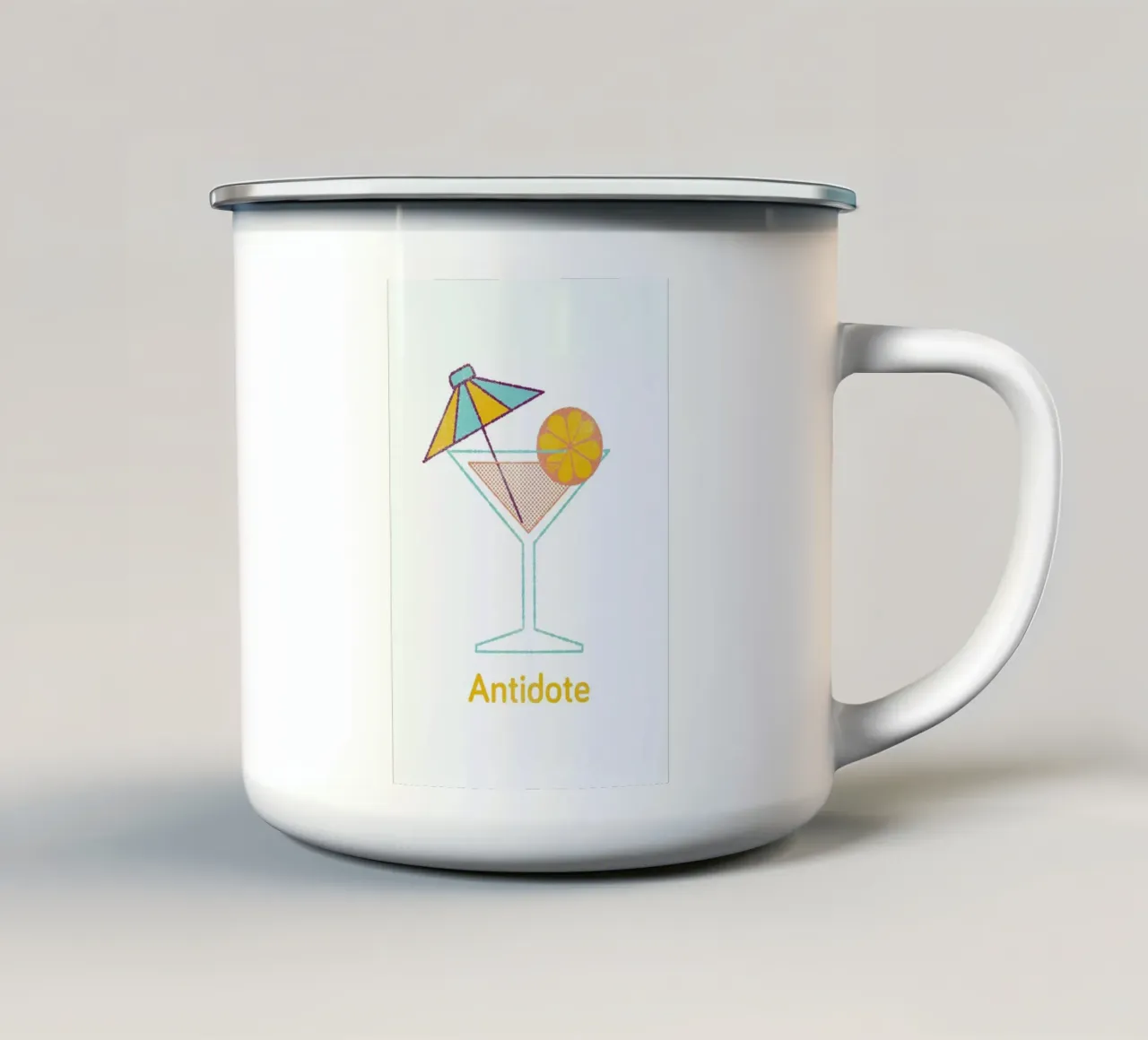 Antidote tazza in smalto da Chris Wharton