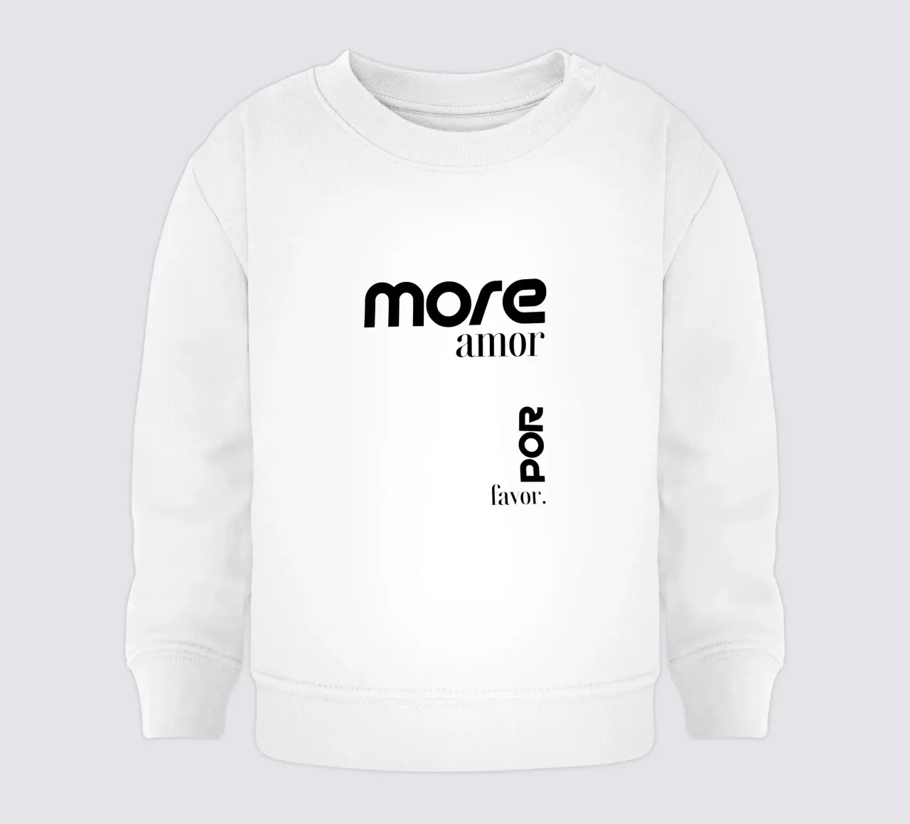 Altro Amor Por Favor Tipografia semplice e moderna felpa neonato da YV TYPOGRAPHY