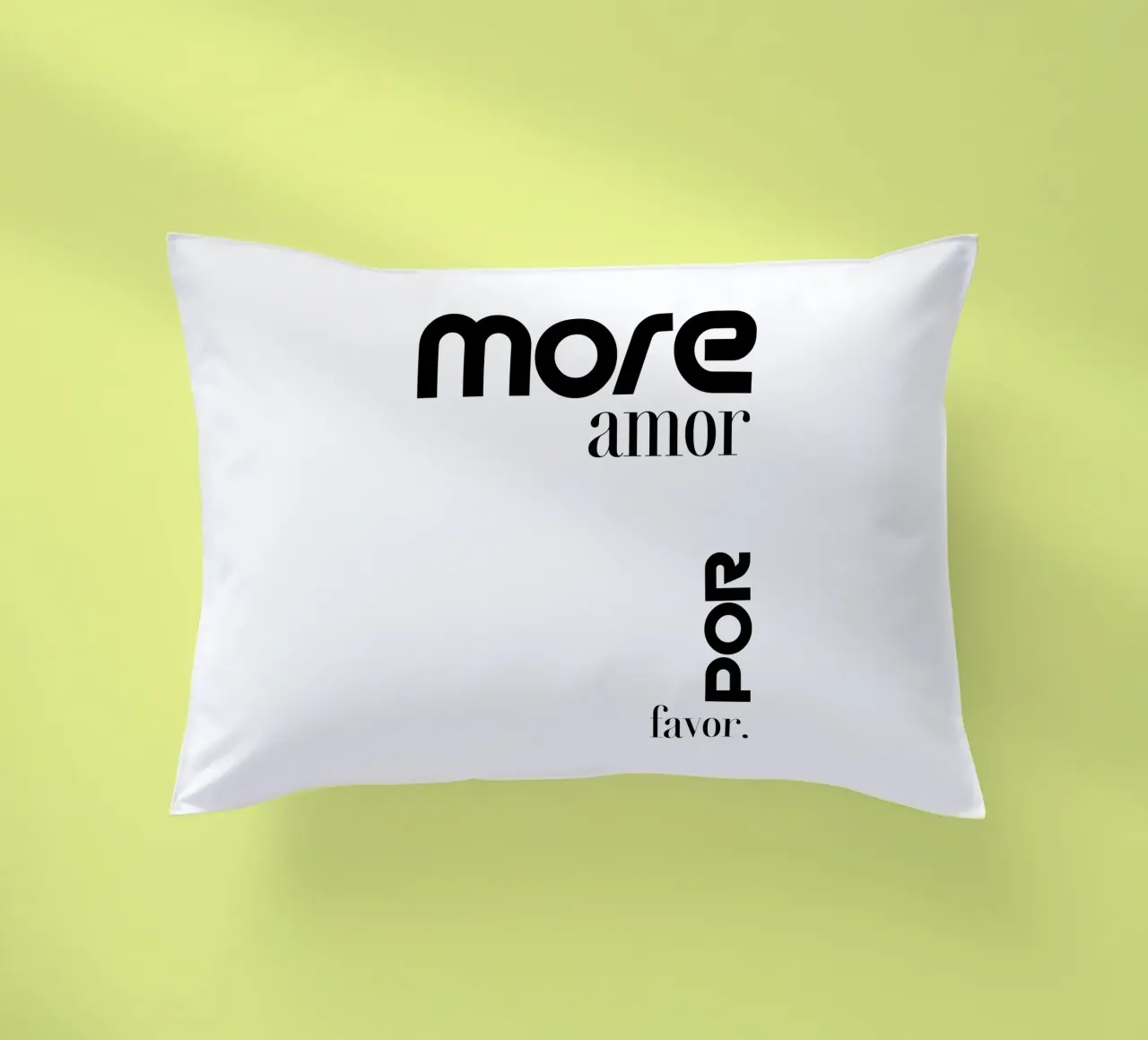 Altro Amor Por Favor Tipografia semplice e moderna cuscino da YV TYPOGRAPHY