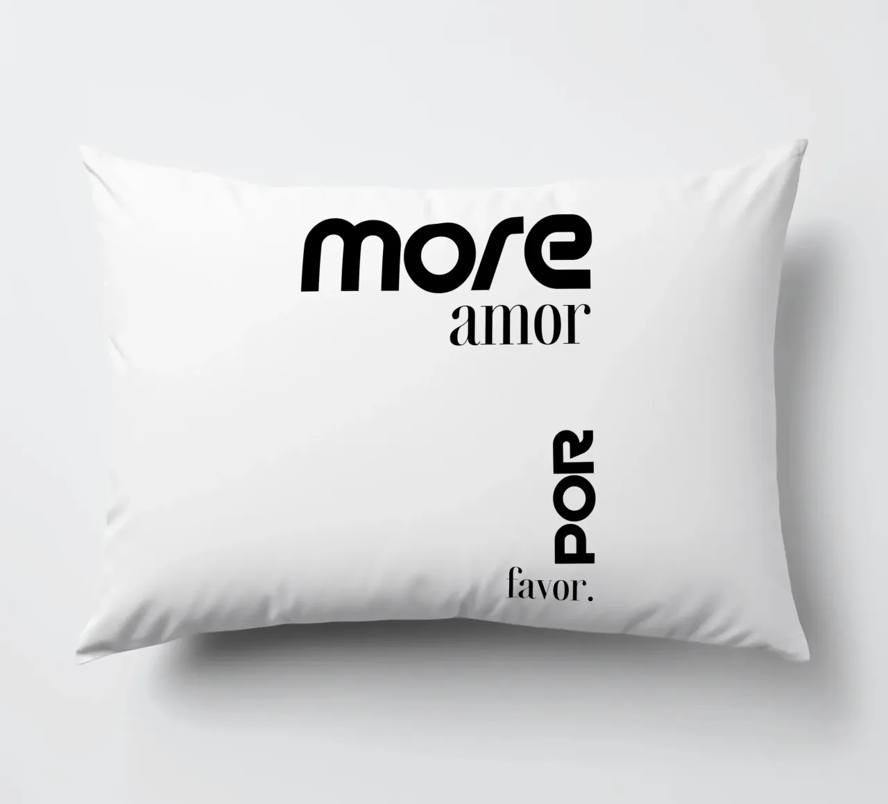 Altro Amor Por Favor Tipografia semplice e moderna cuscino da YV TYPOGRAPHY