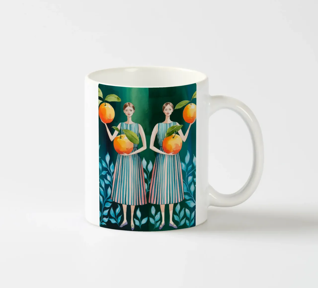 Raccolto gemello tazza in ceramica da Artie Shifa