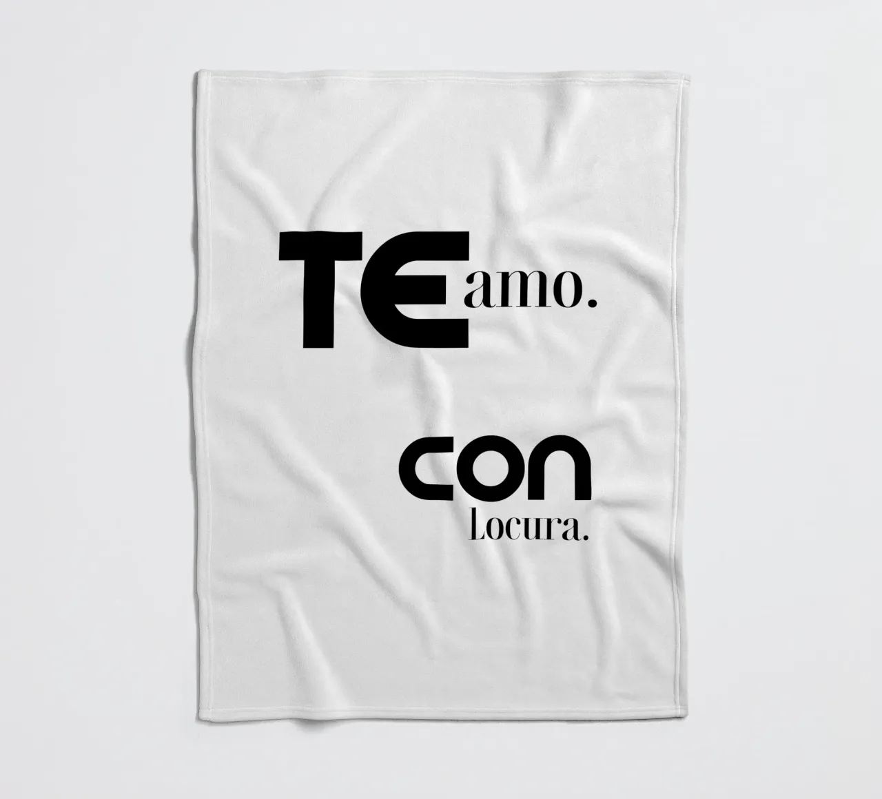 Te Amo Con Locura Semplice tipografia moderna e minimalista coperta in pile da YV TYPOGRAPHY