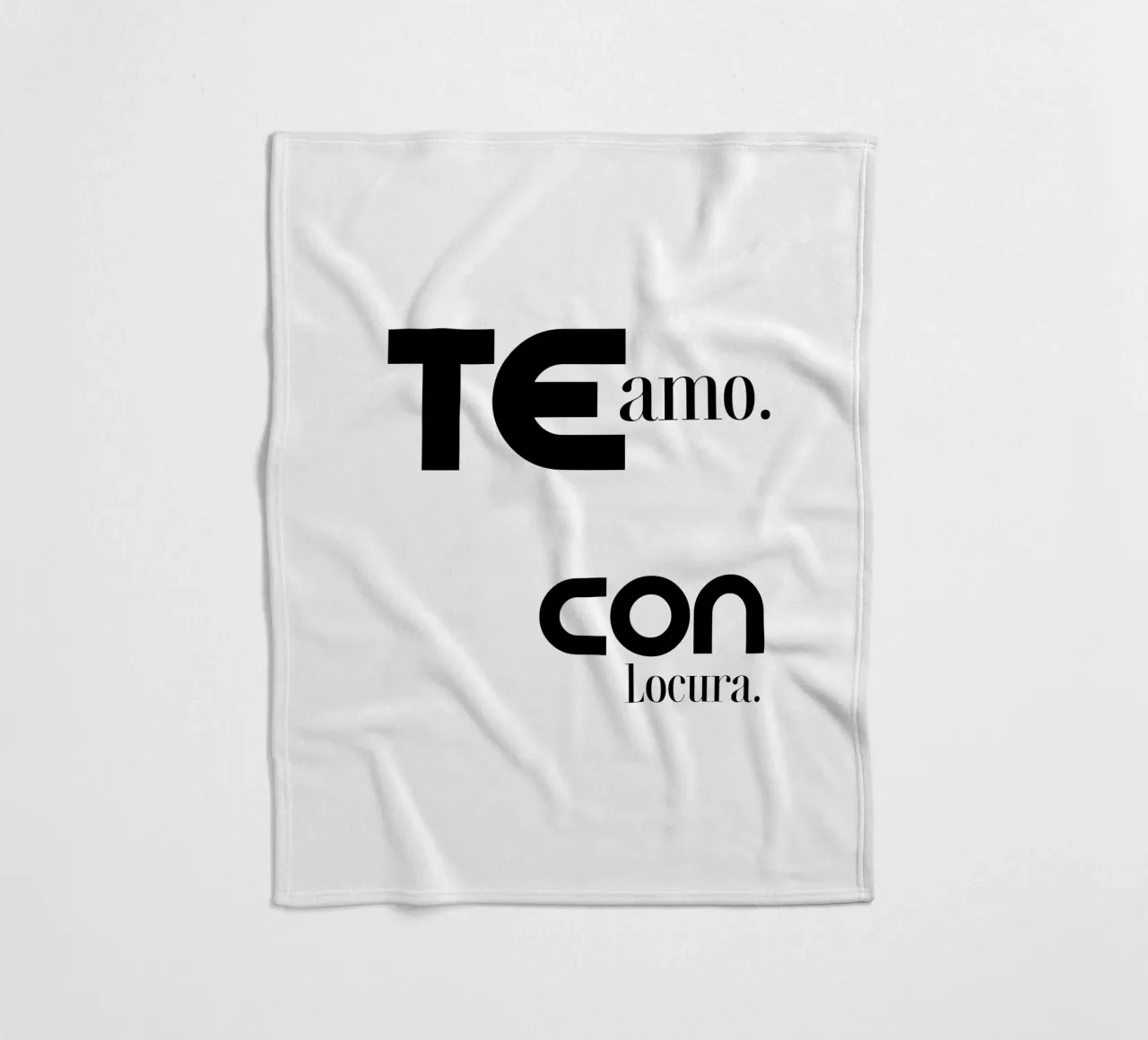 Te Amo Con Locura Semplice tipografia moderna e minimalista coperta in pile da YV TYPOGRAPHY