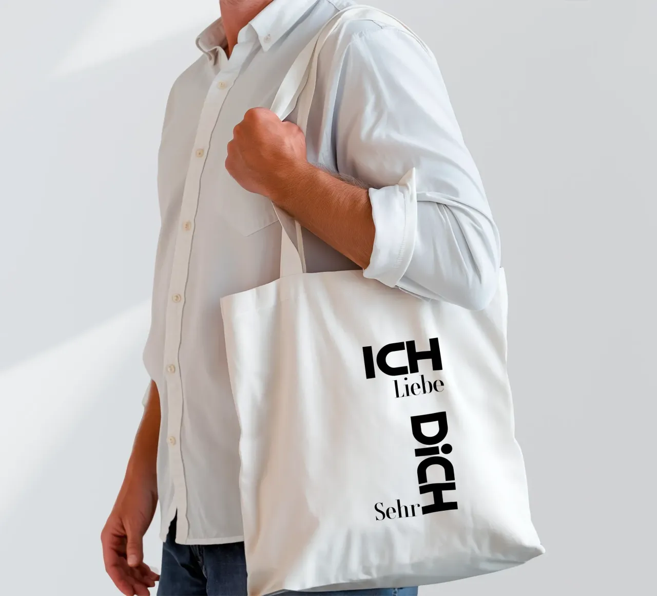 I love you very much Modern Minimalist Typography tote bag by YV TYPOGRAPHY