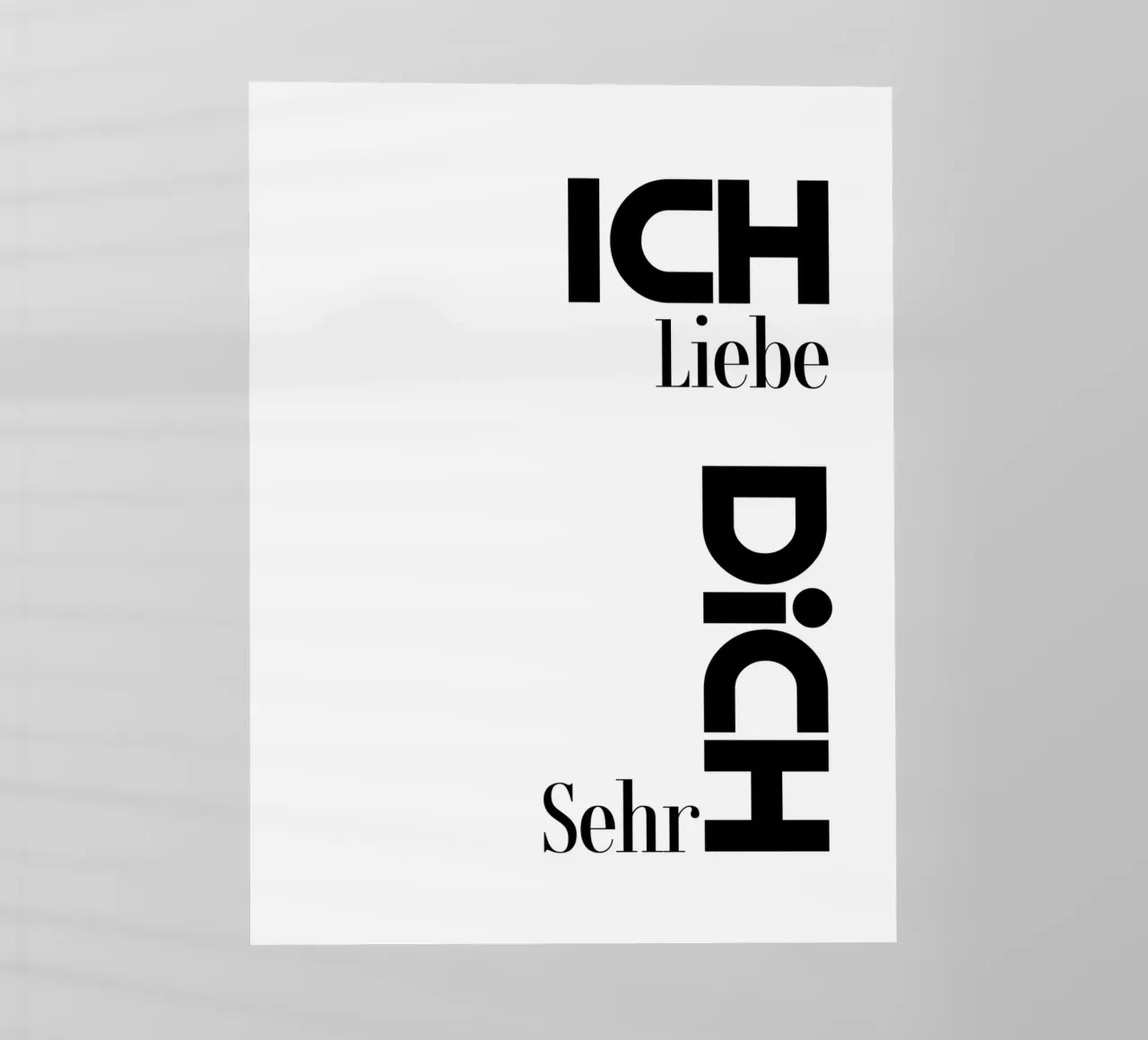 I love you very much Modern Minimalist Typography backlit film by YV TYPOGRAPHY