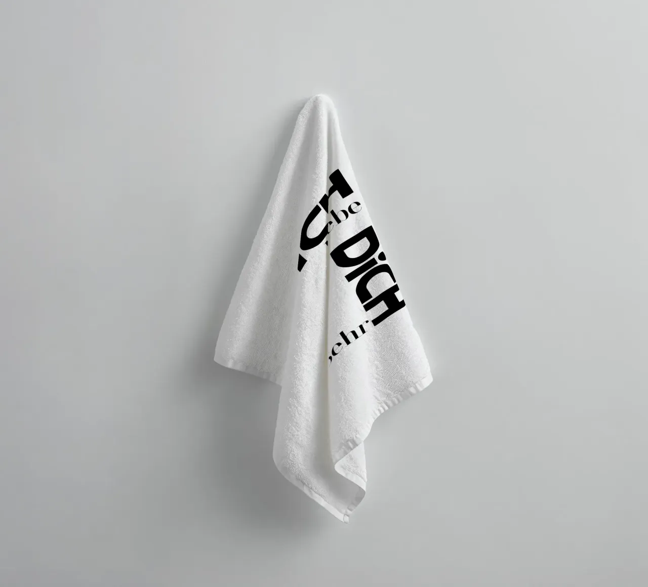 Ich Liebe Dich Sehr Modern Minimalist Typography Handtuch von YV TYPOGRAPHY