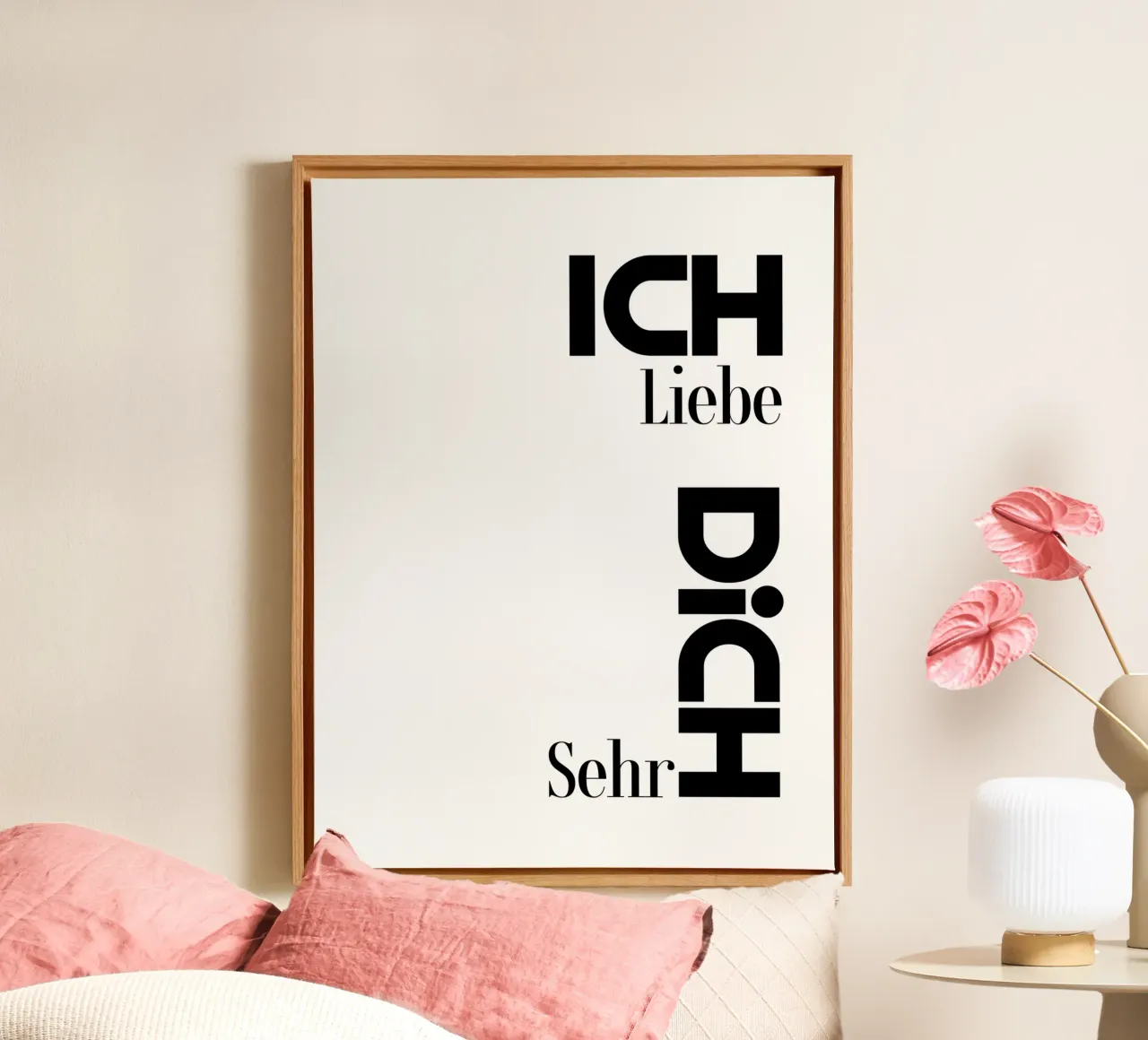 I love you very much Modern Minimalist Typography canvas by YV TYPOGRAPHY