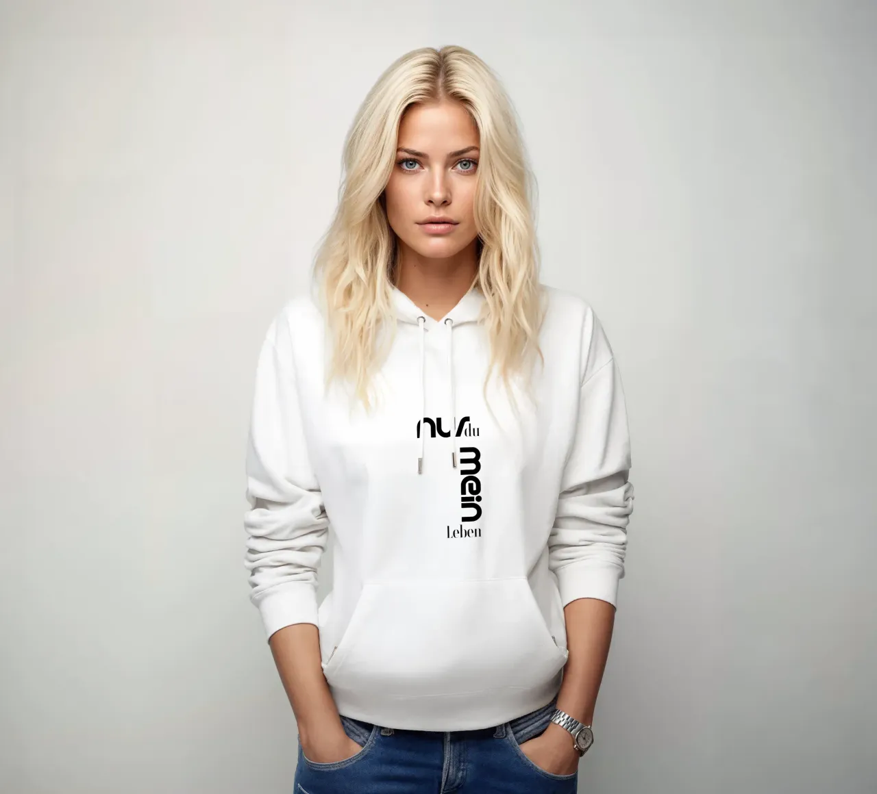 Only You My Life Tipografia Moderna Stile Minimalista felpa con cappuccio da YV TYPOGRAPHY