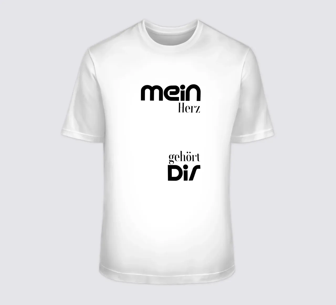 Mein Herz Gehort Dir Simple Modern Minimalist Typography camiseta de YV TYPOGRAPHY