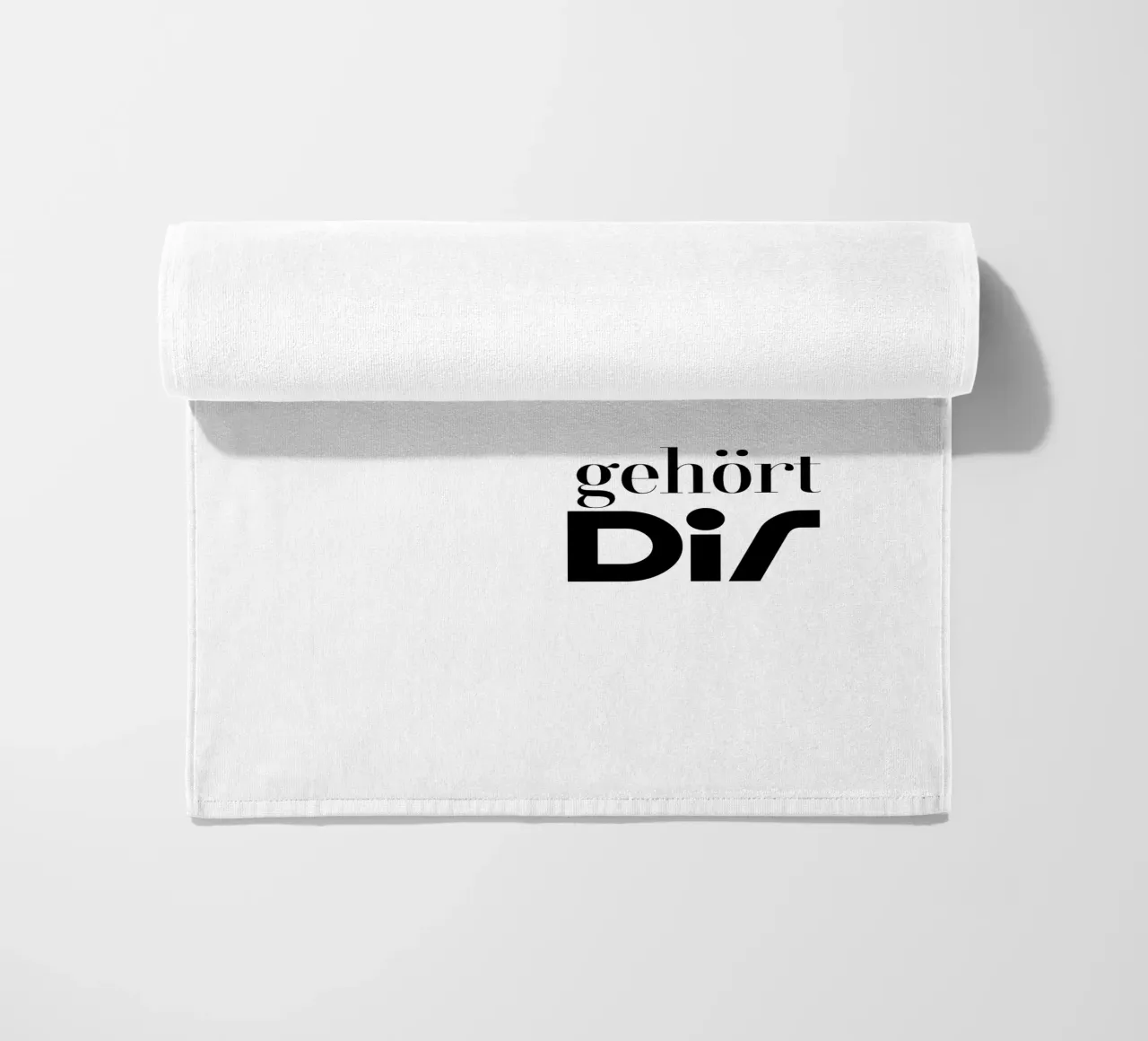 Mein Herz Gehort Dir Simple Modern Minimalist Typography beach towel by YV TYPOGRAPHY