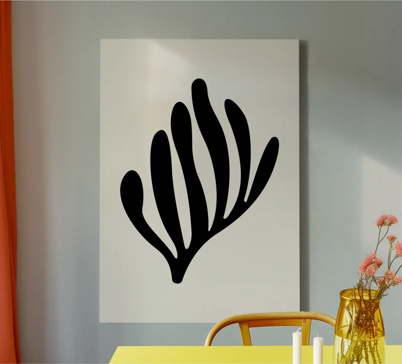 Abstract koraalrif (zwarte tint) canvas van Paigaam Studio
