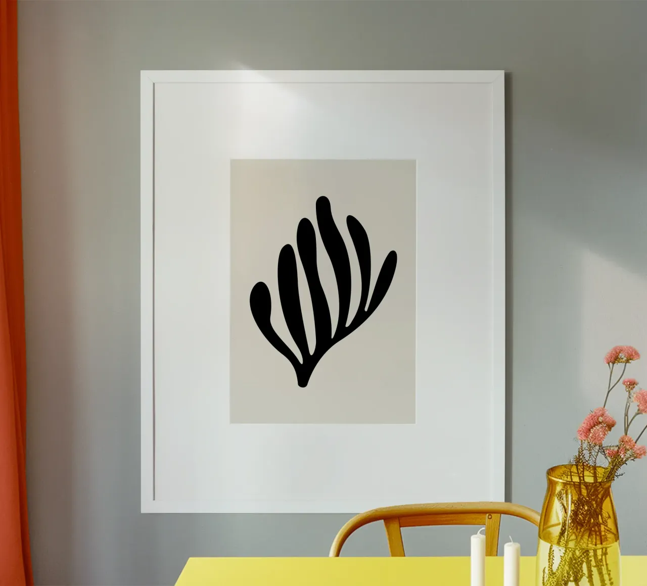 Abstrait Récif corallien (tonalité noire) poster de Paigaam Studio