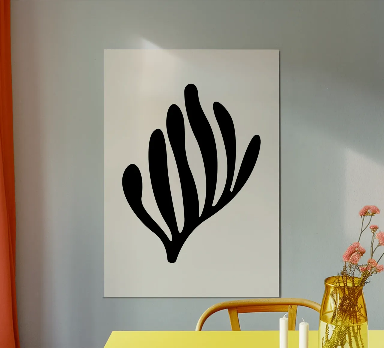 Abstrait Récif corallien (tonalité noire) poster de Paigaam Studio