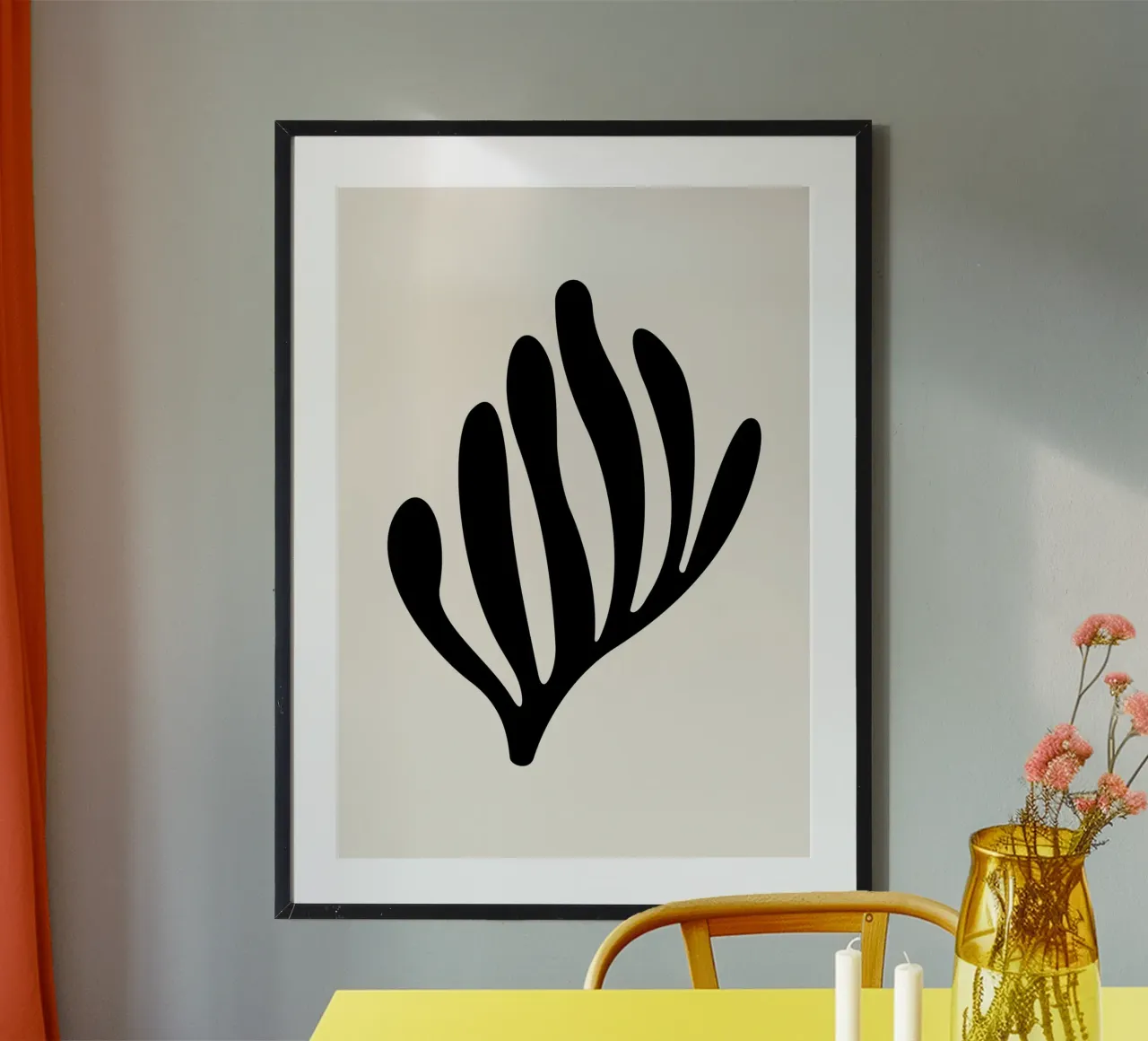 Abstrait Récif corallien (tonalité noire) poster de Paigaam Studio