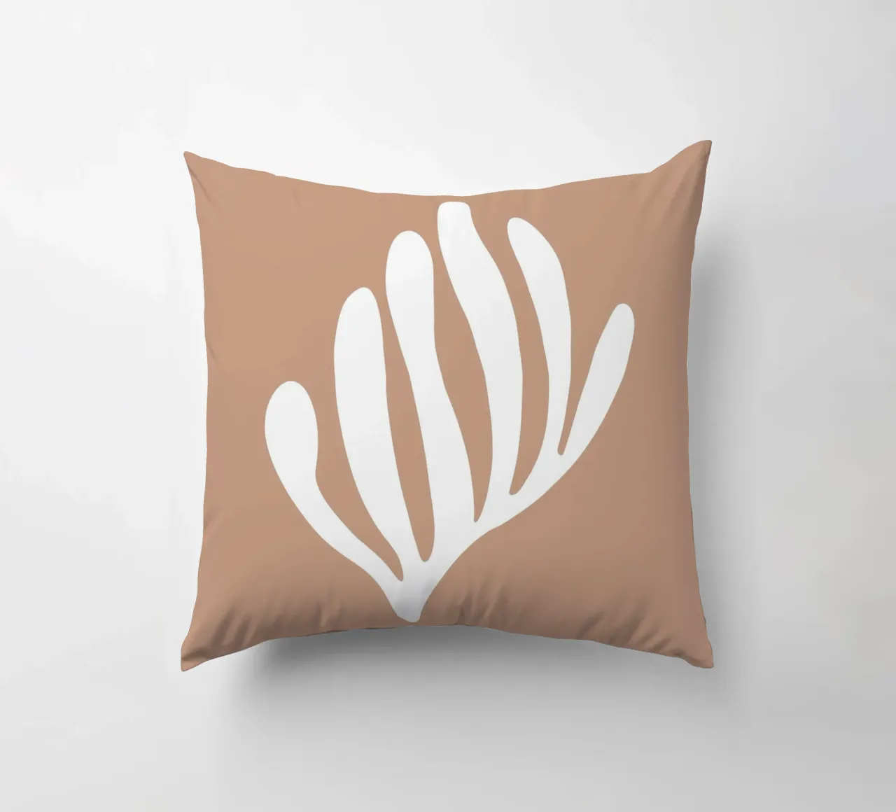 Abstract Coral Reef (Brown tone) decorative cushion by Paigaam Studio