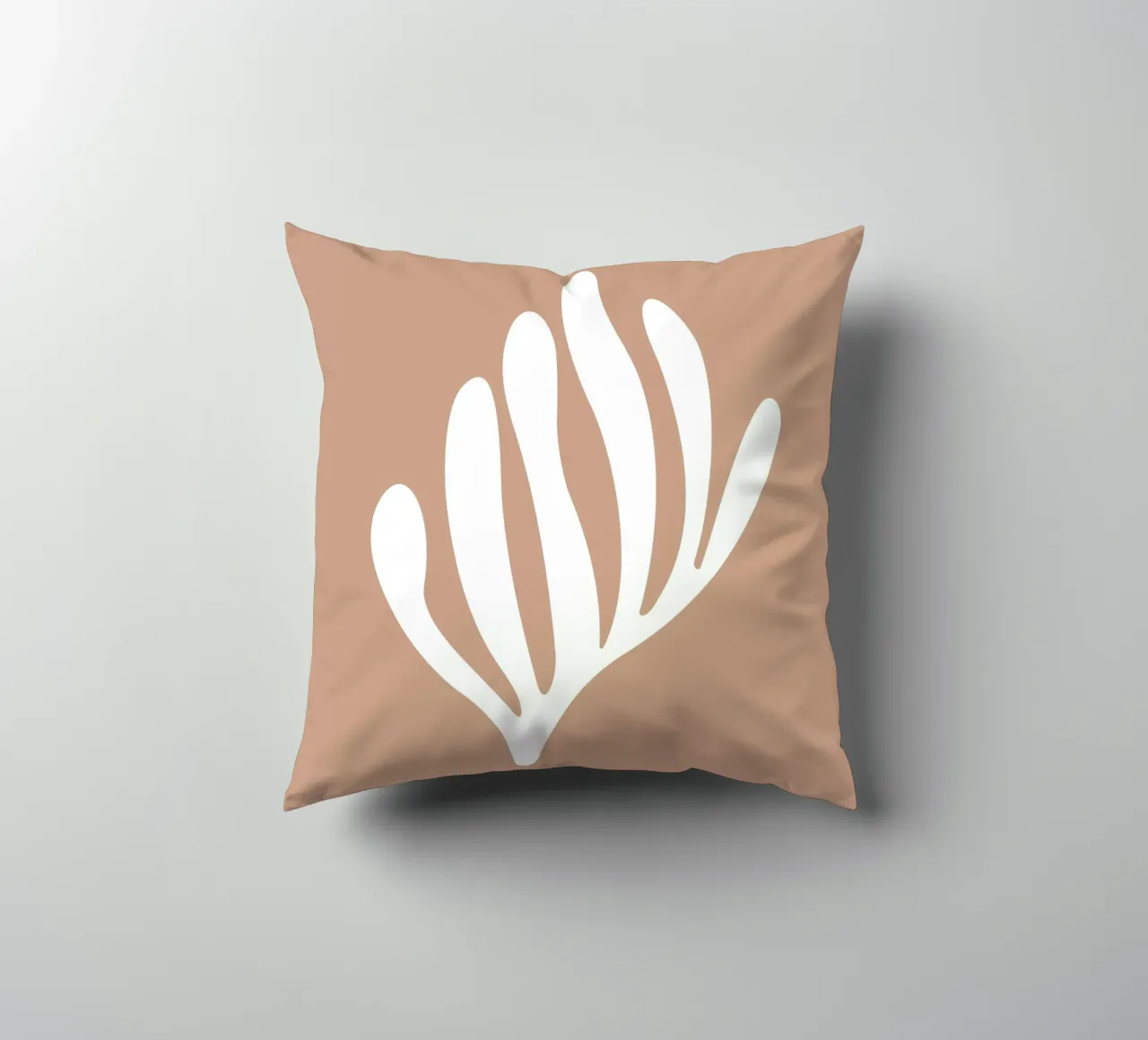 Abstract Coral Reef (Brown tone) decorative cushion by Paigaam Studio