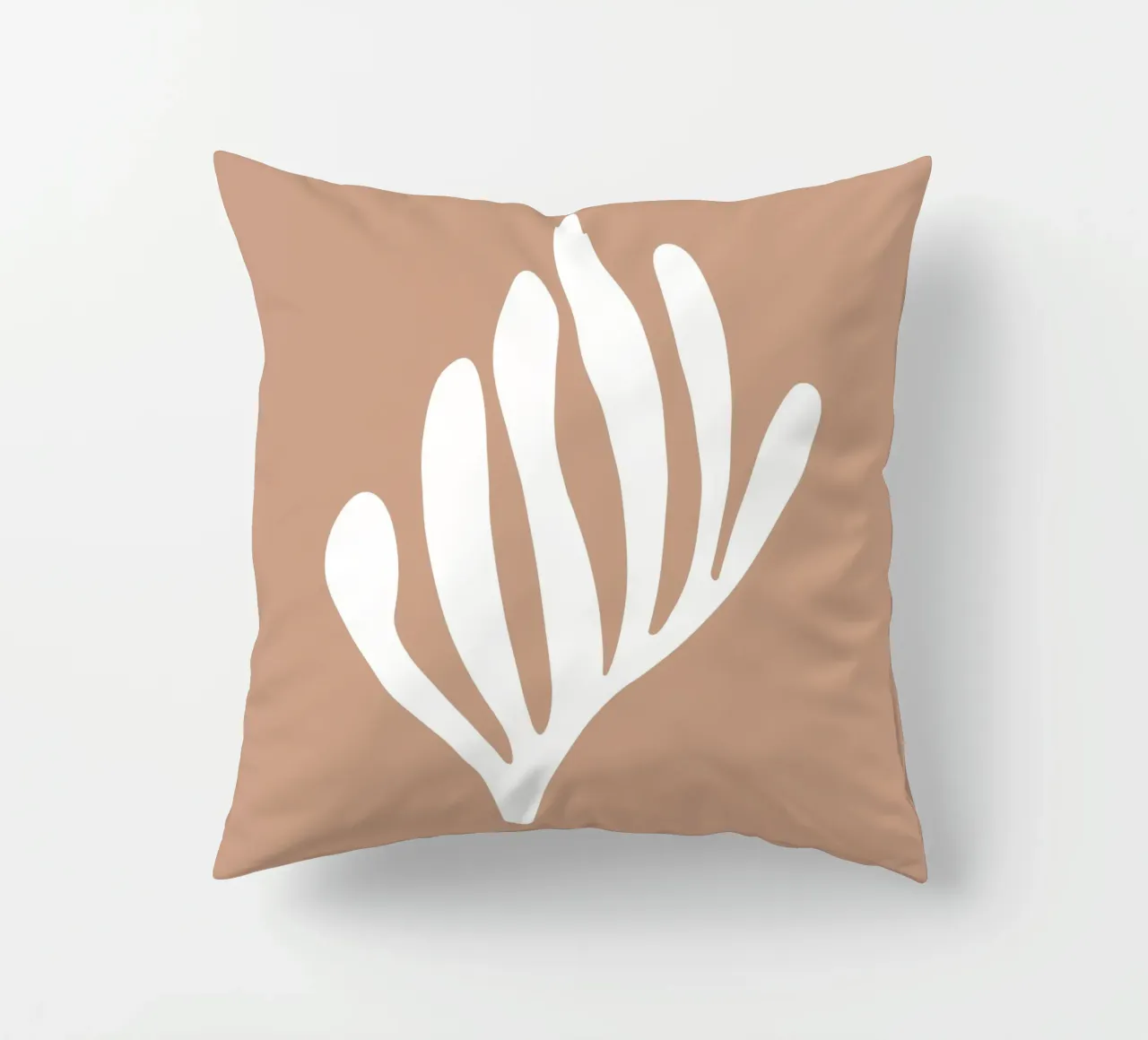 Abstract Coral Reef (Brown tone) decorative cushion by Paigaam Studio