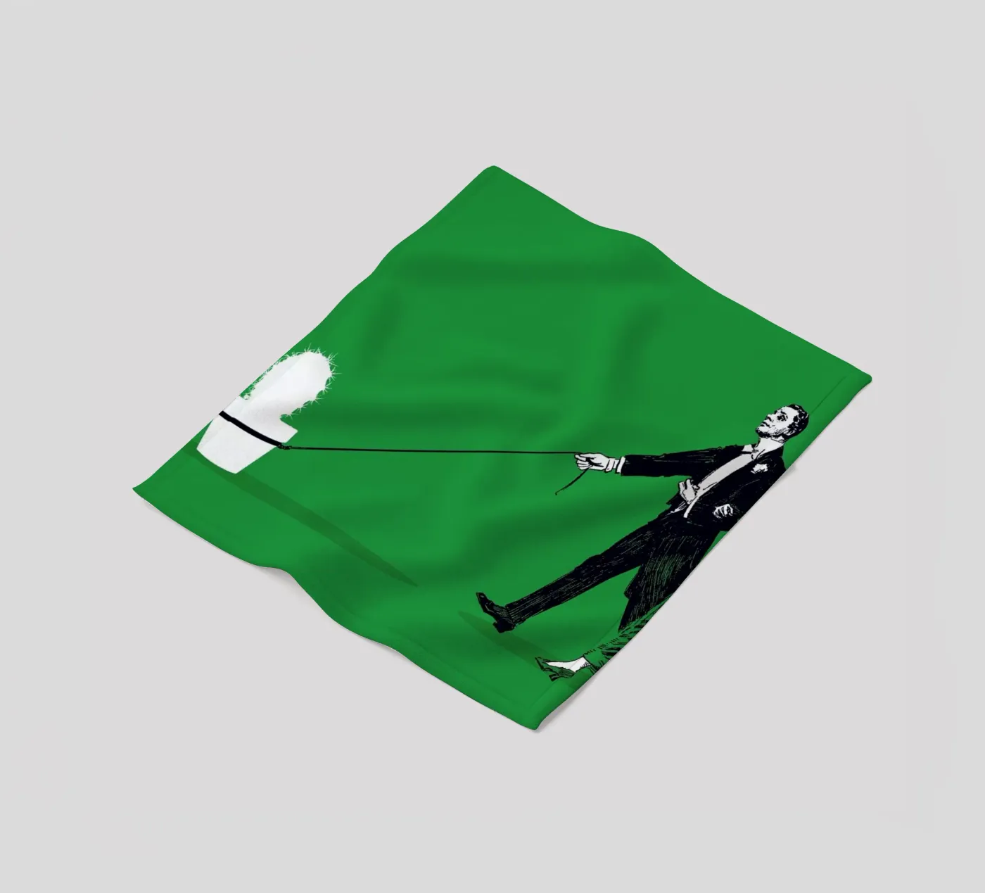 Walking The Cactus Fleecedecke von Rob Art | Illustration